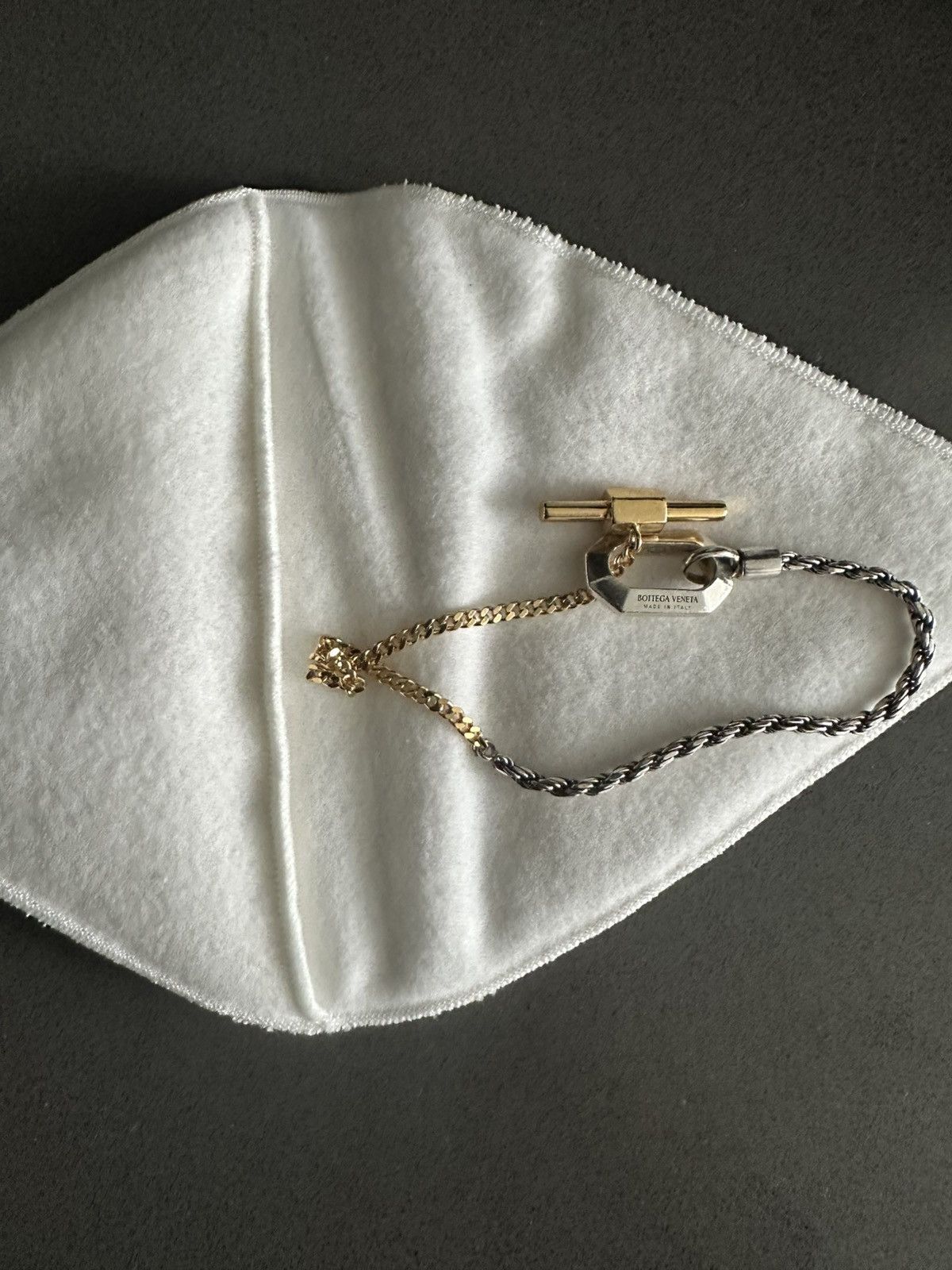 Bottega Veneta Gold & Silver Facet Chain Bracelet Size ONE SIZE - 6 Thumbnail