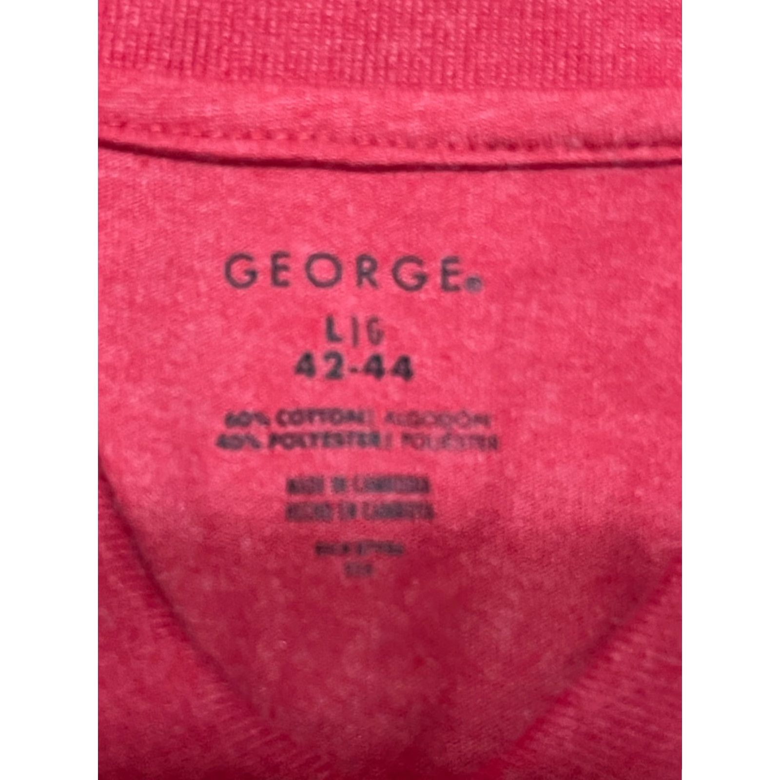 George George Polo Shirt, Men's Large, Red, Short Sleeve, Casual, Regular Fit, Brand George Size US L / EU 52-54 / 3 - 6 Thumbnail
