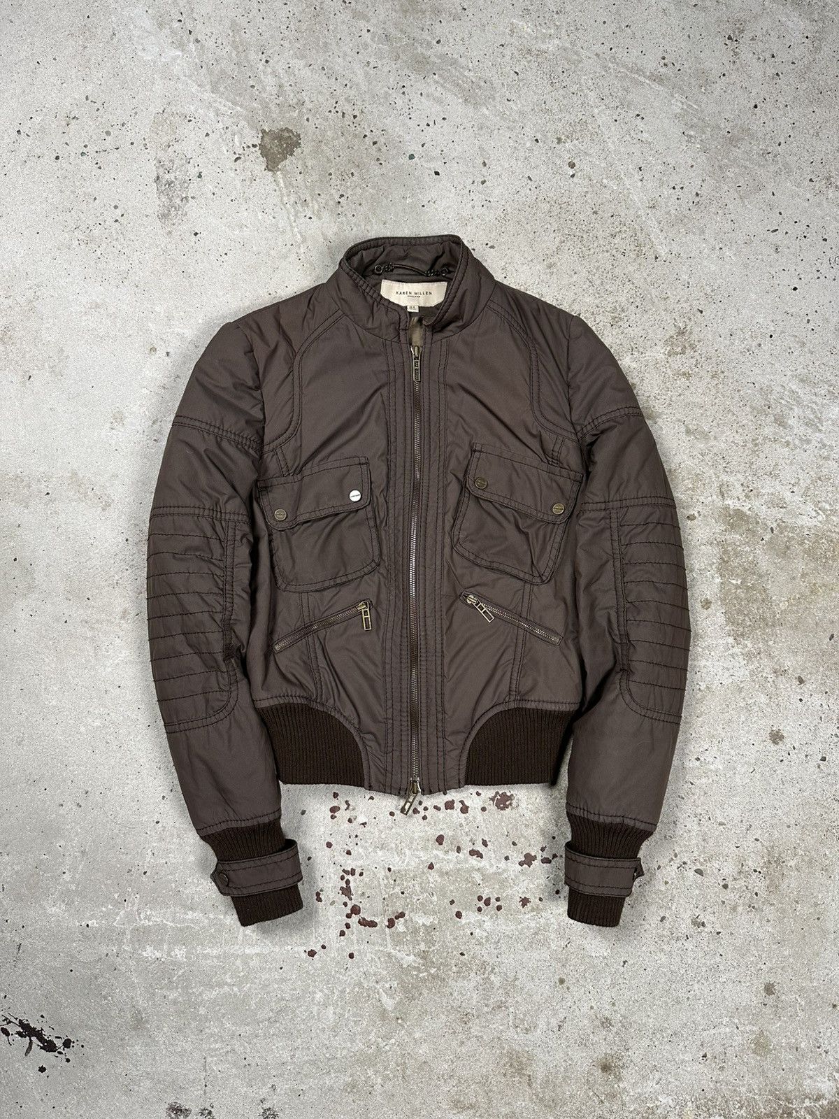 If Six Was Nine Vintage Y2K Brown Utility Japanese Style Bomber Jacket Size US S / EU 44-46 / 1 - 1 Thumbnail