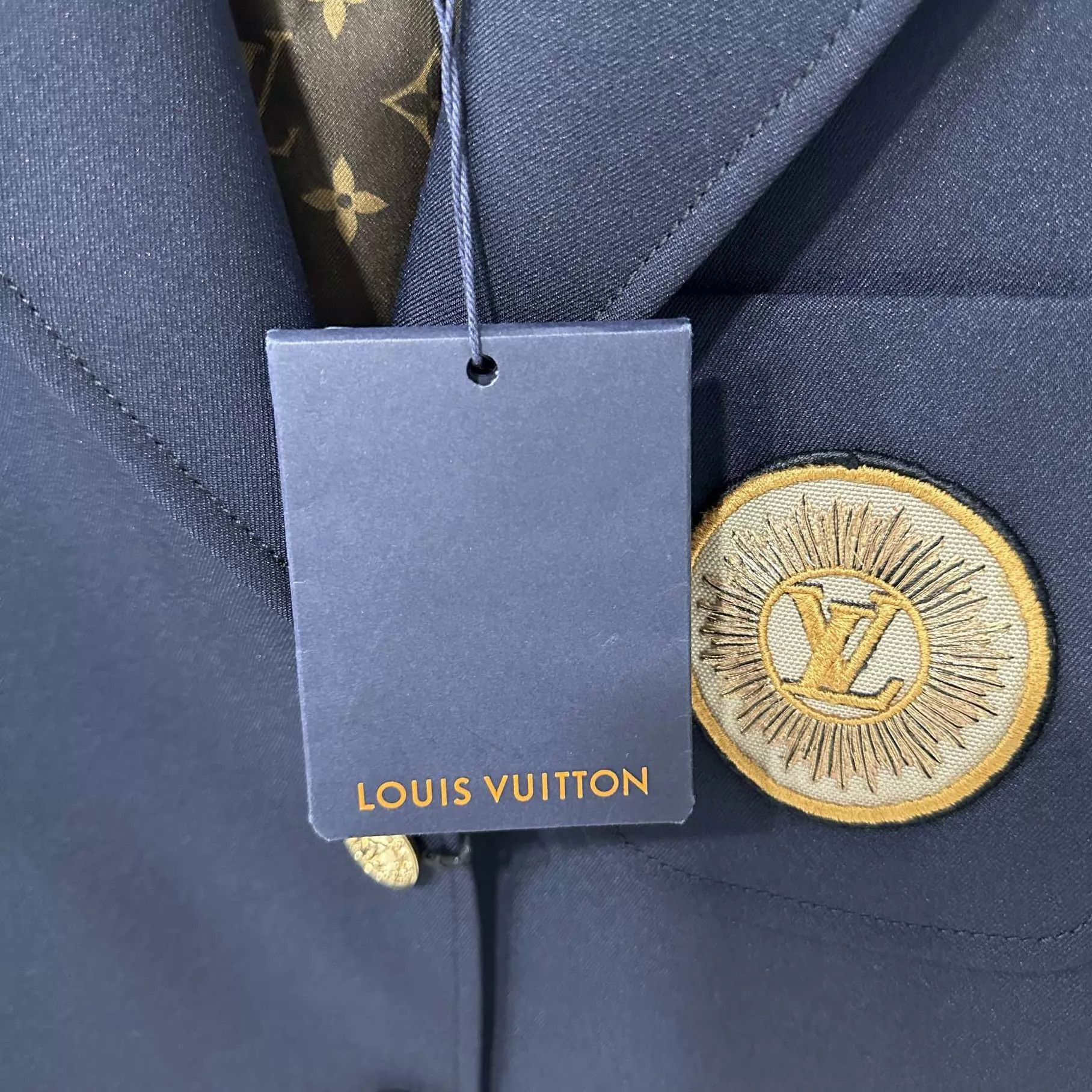 Louis Vuitton LV silk all over print academic embroidered blazer Size XS / US 0-2 / IT 36-38 - 8 Thumbnail