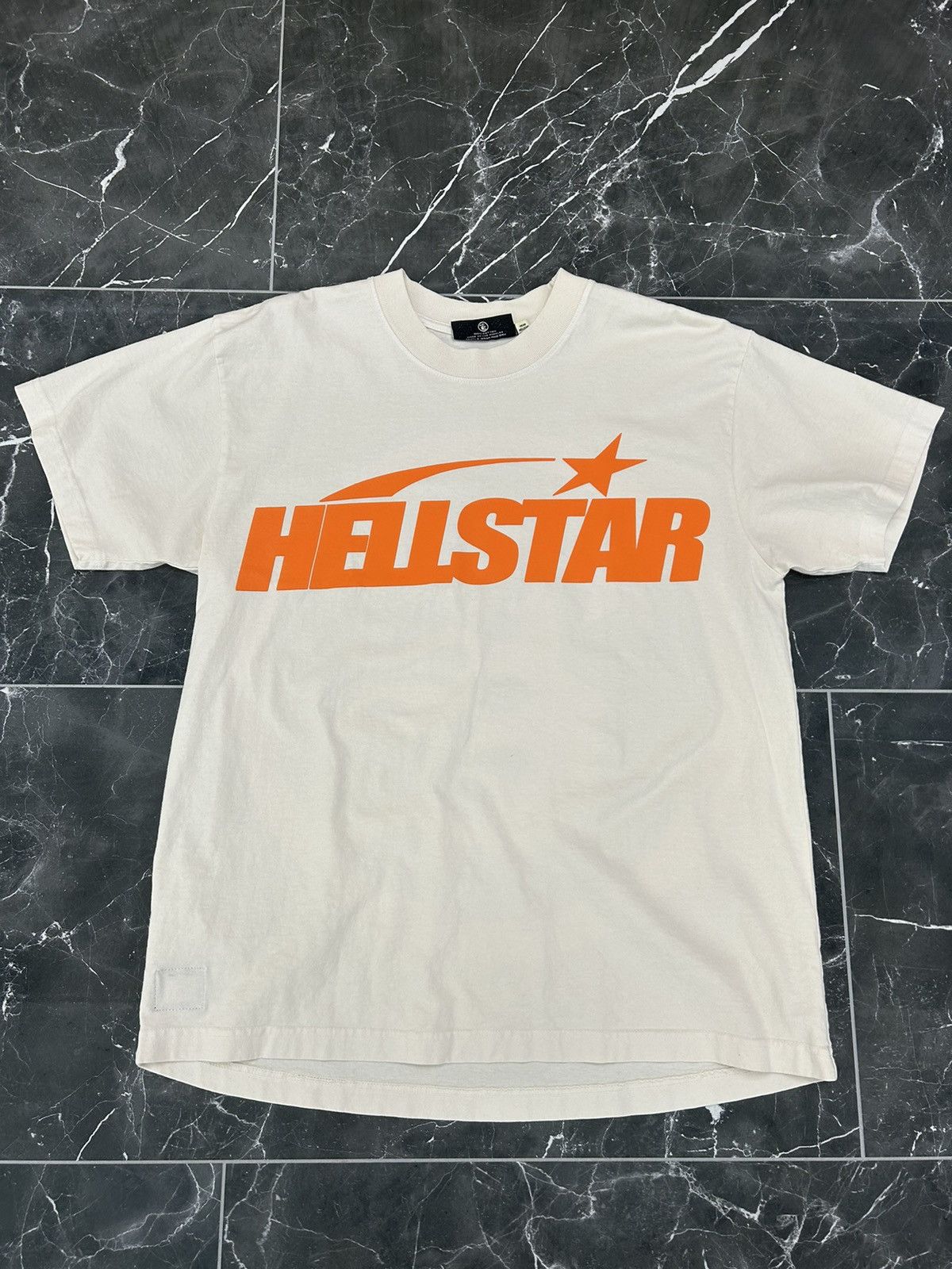 HELLSTAR Hellstar Classic T-Shirt (Gel Print) White/Orange Size US S / EU 44-46 / 1 - 1 Thumbnail