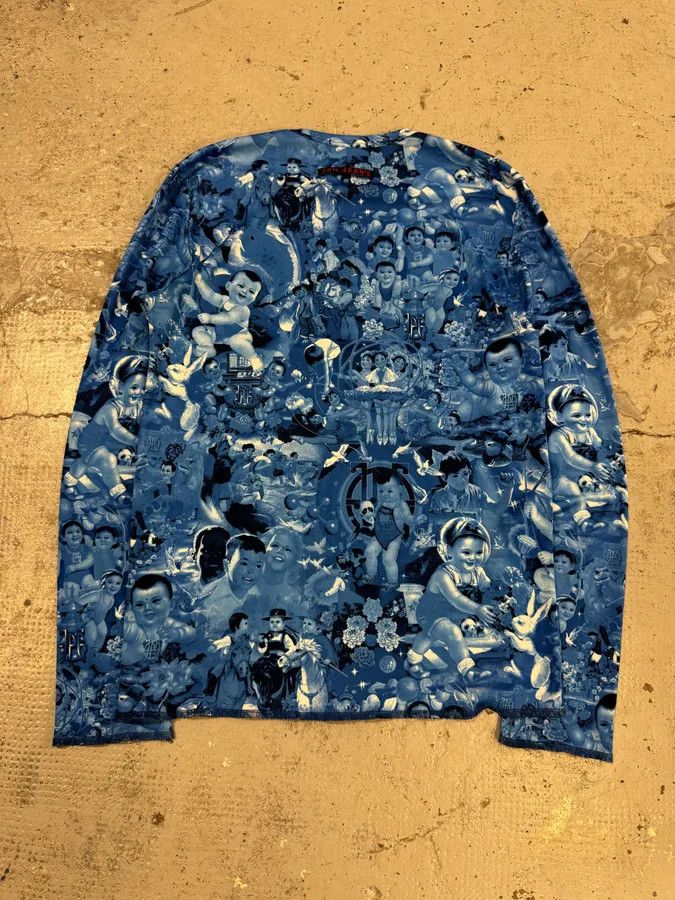Jean Paul Gaultier 1990s Jean Paul Gaultier Chinese Propaganda Blue Longsleeves Size US S / EU 44-46 / 1 - 6 Thumbnail