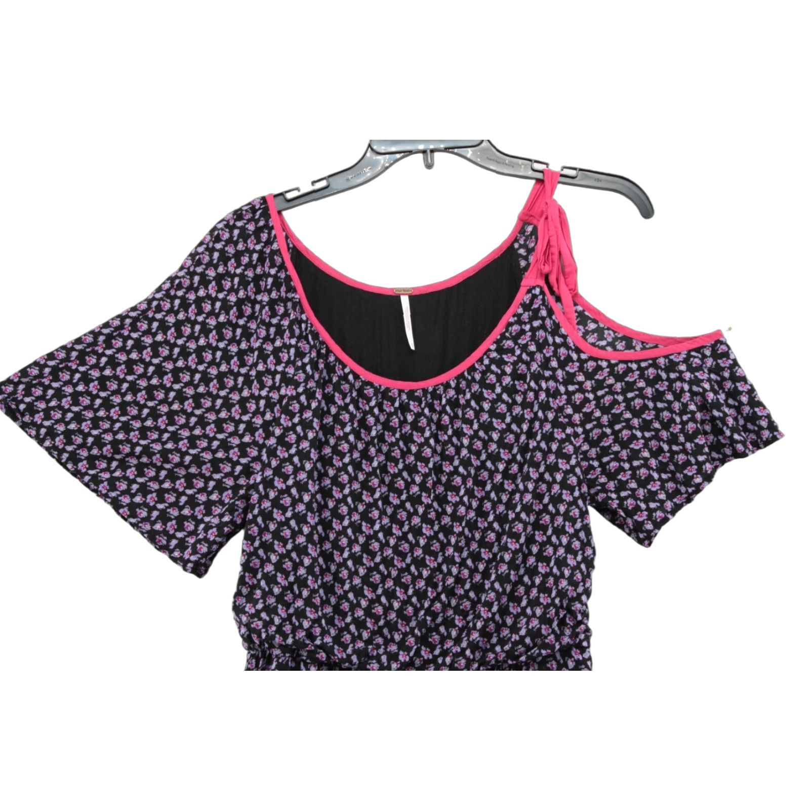 Free People Free People Dress Womens XS Black Purple Floral Fairy Whimsy Goth Prairie Shirt? Size XS / US 0-2 / IT 36-38 - 1 Thumbnail