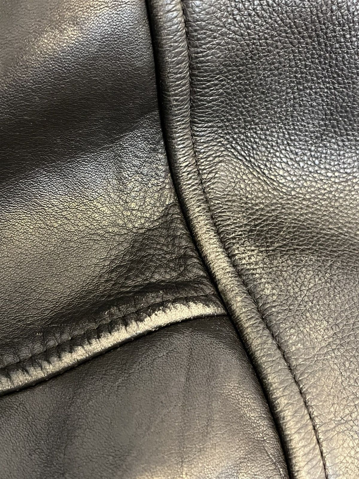 90’s avintage varsity jacket Casino Niagara Black leather