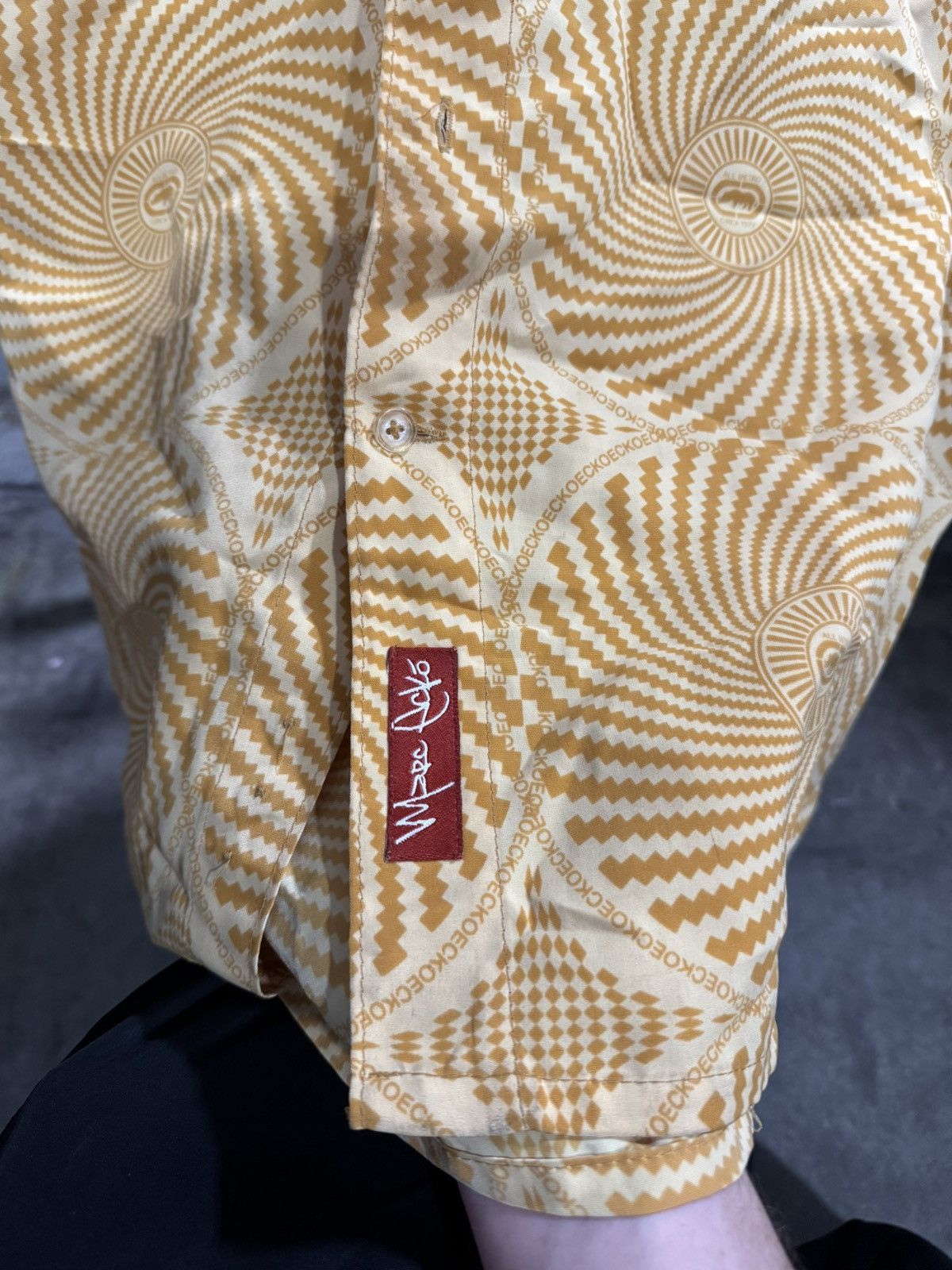 Ecko Unltd. × Marc Ecko × Vintage 90s Marc Ecko Disco Wheel Button Up XL Size US XL / EU 56 / 4 - 3 Thumbnail