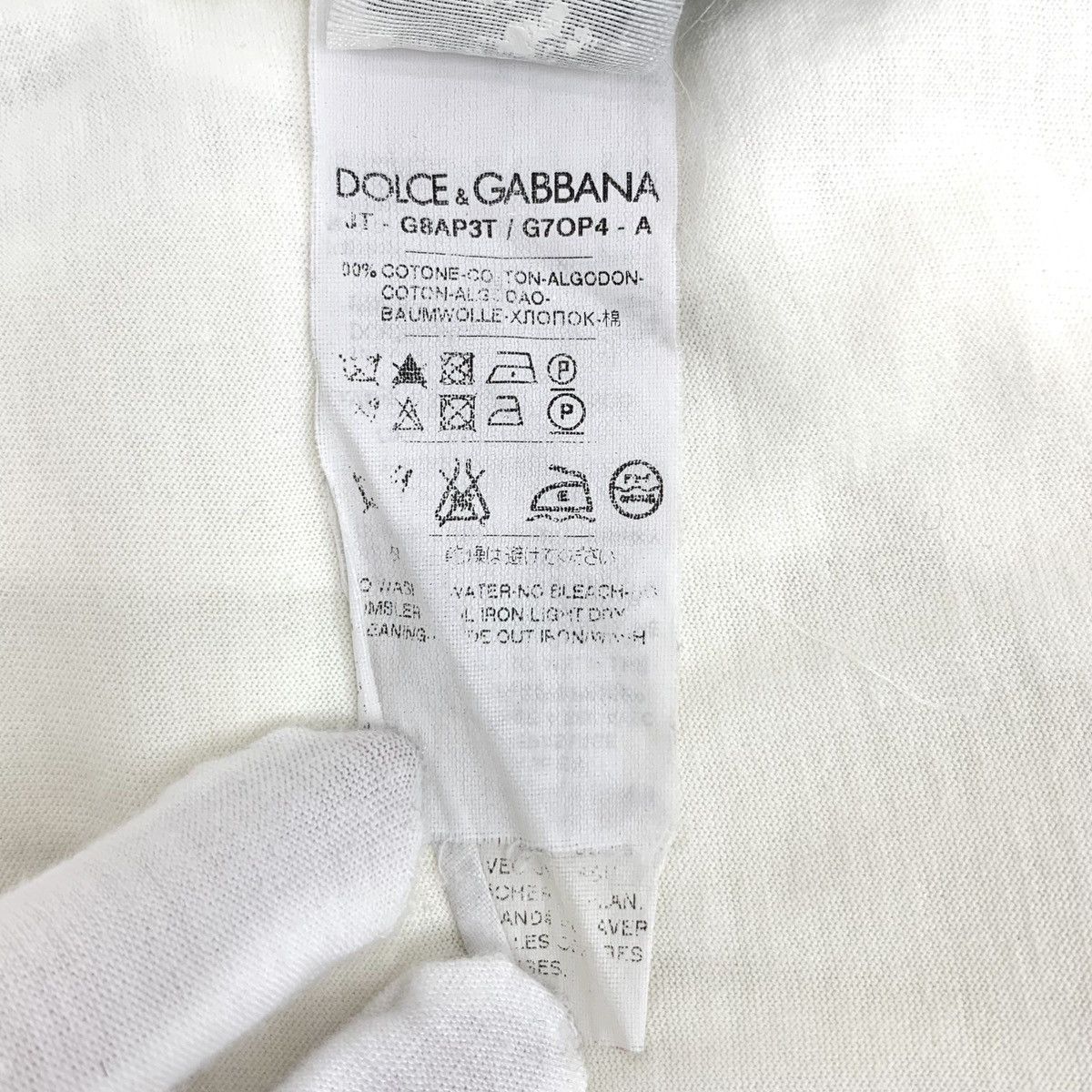 Dolce & Gabbana Dolce & Gabbana White Figure Print Long Sleeve T-Shirt K26WX Size US S / EU 44-46 / 1 - 7 Thumbnail