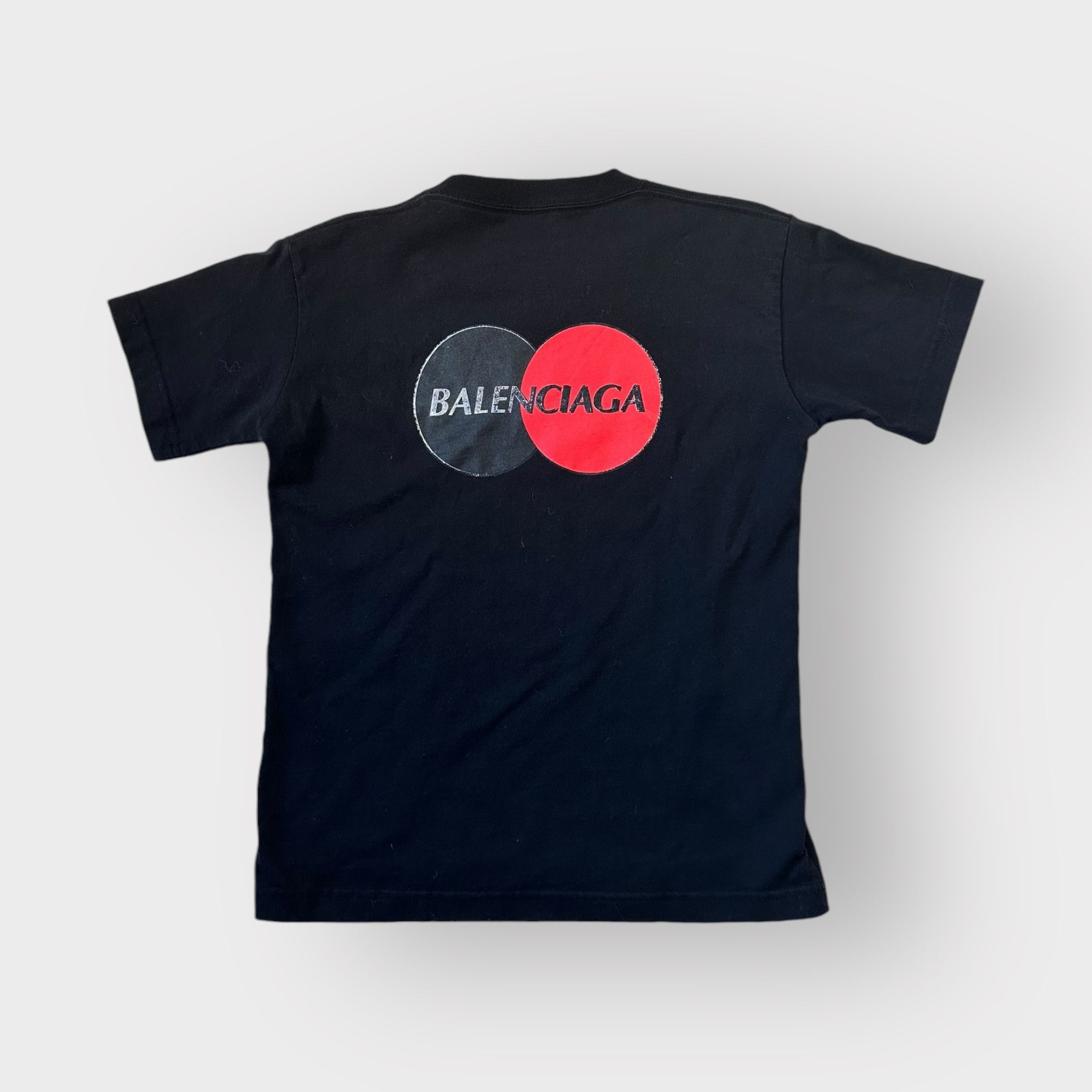 Balenciaga Balenciaga T-Shirt Mastercard Back Logo Print Black Size M / US 6-8 / IT 42-44 - 1 Thumbnail