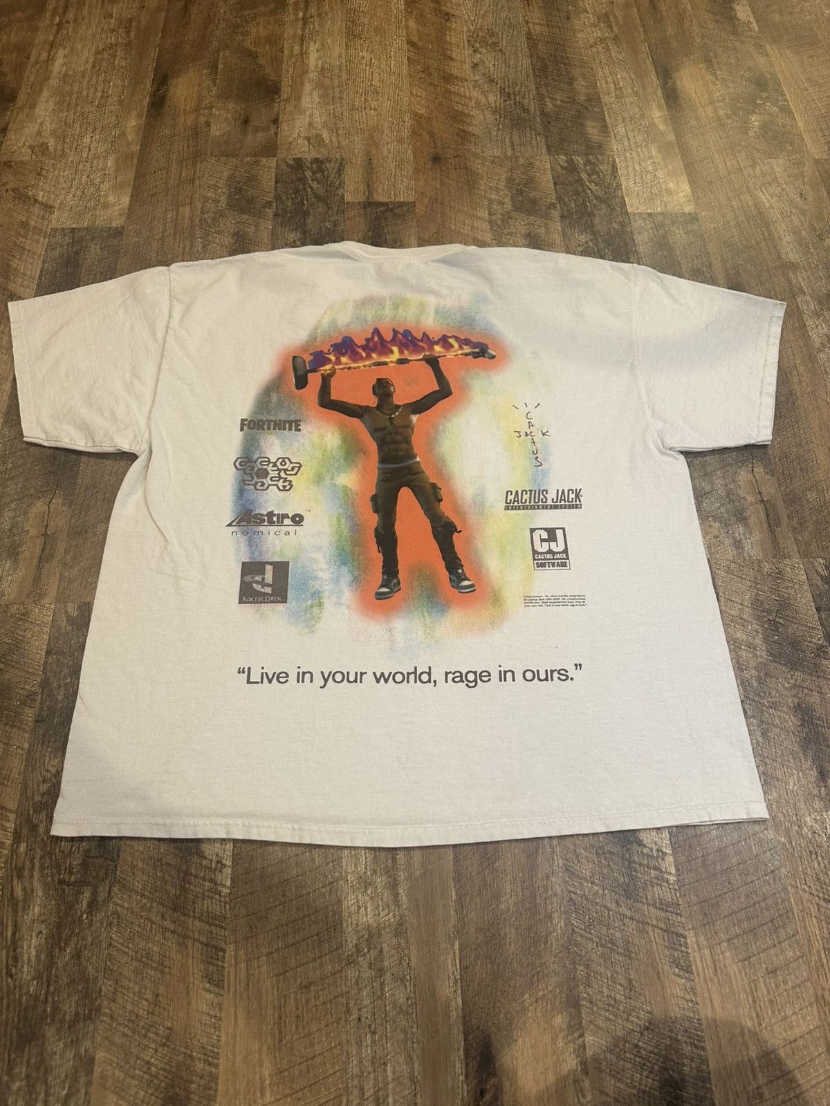 Travis Scott Travis Scott Cactus Jack Fortnite Rage Emote Astro Shirt Tee Size US XL / EU 56 / 4 - 1 Thumbnail