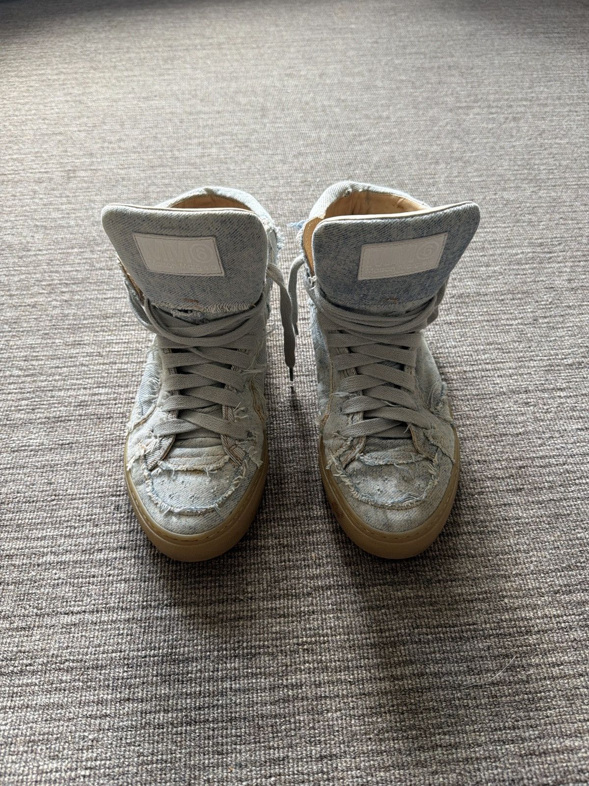 MM6 MM6 Maison Margiela Denim High Top Sneaker Size US 8 / EU 41 - 1 Thumbnail
