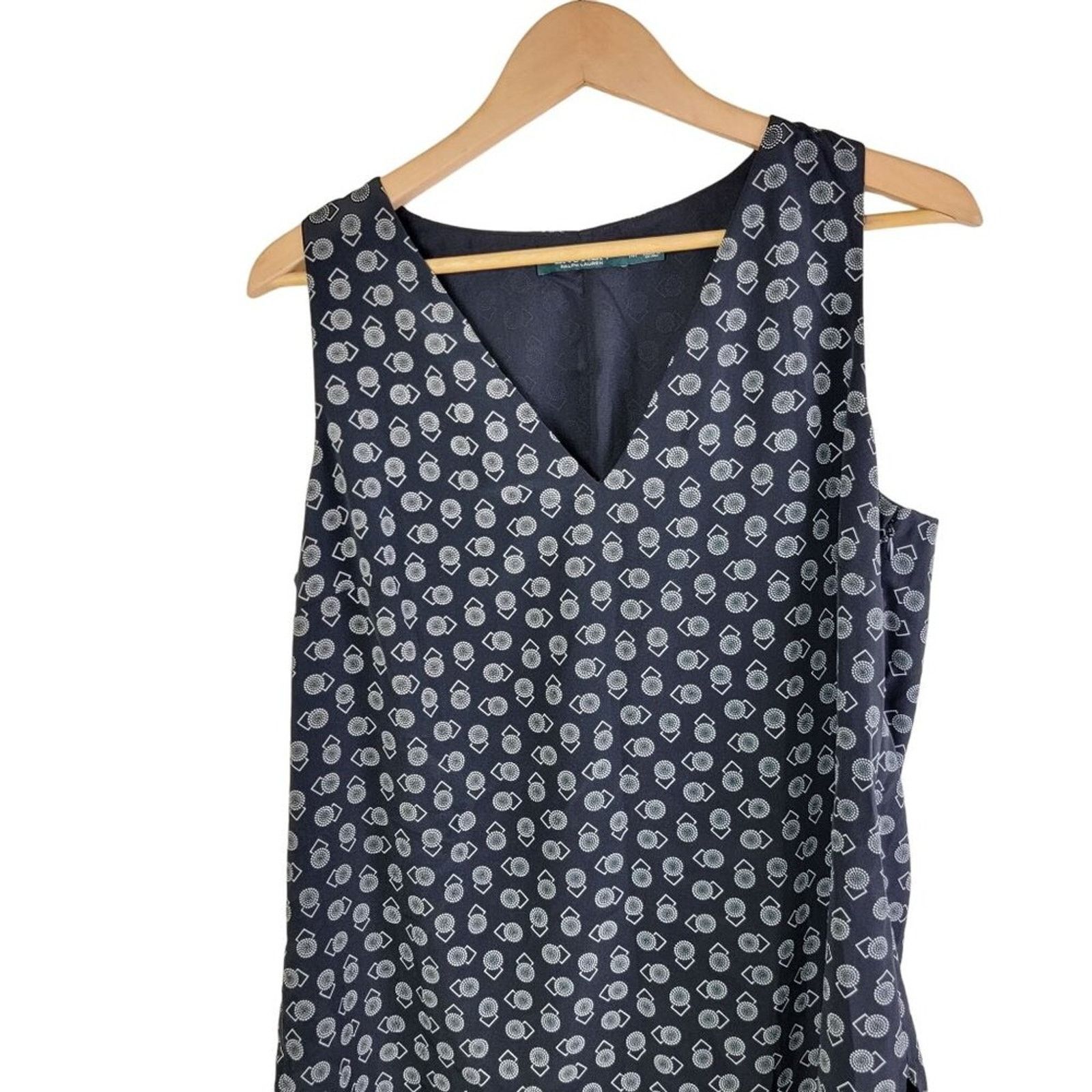 Lauren Ralph Lauren Lauren Ralph Lauren Printed Shift Dress size 14P Black Size XL / US 12-14 / IT 48-50 - 3 Thumbnail