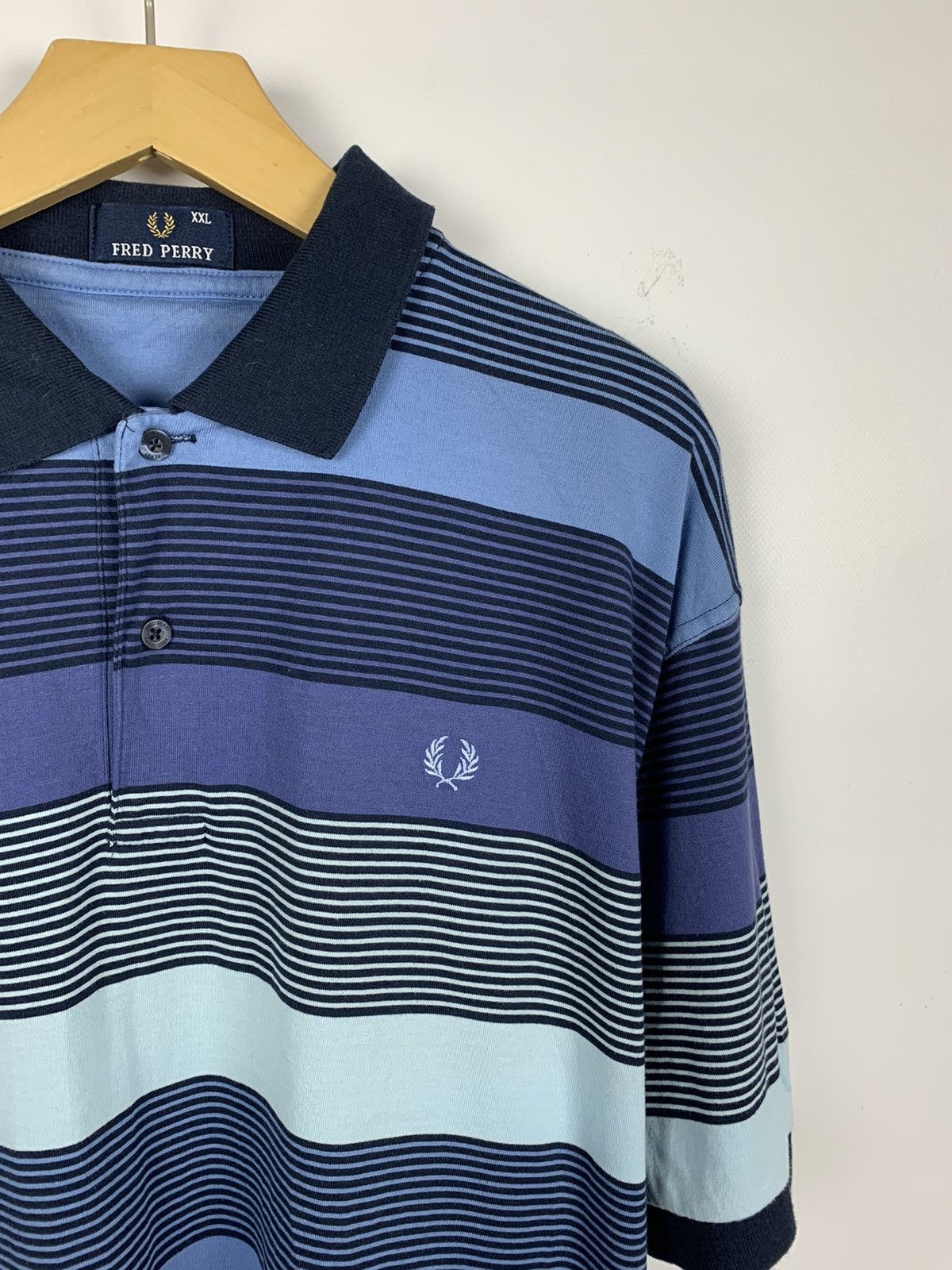 Fred Perry Vintage Fred Perry Striped Polo Luxury casual Size US XXL / EU 58 / 5 - 4 Thumbnail