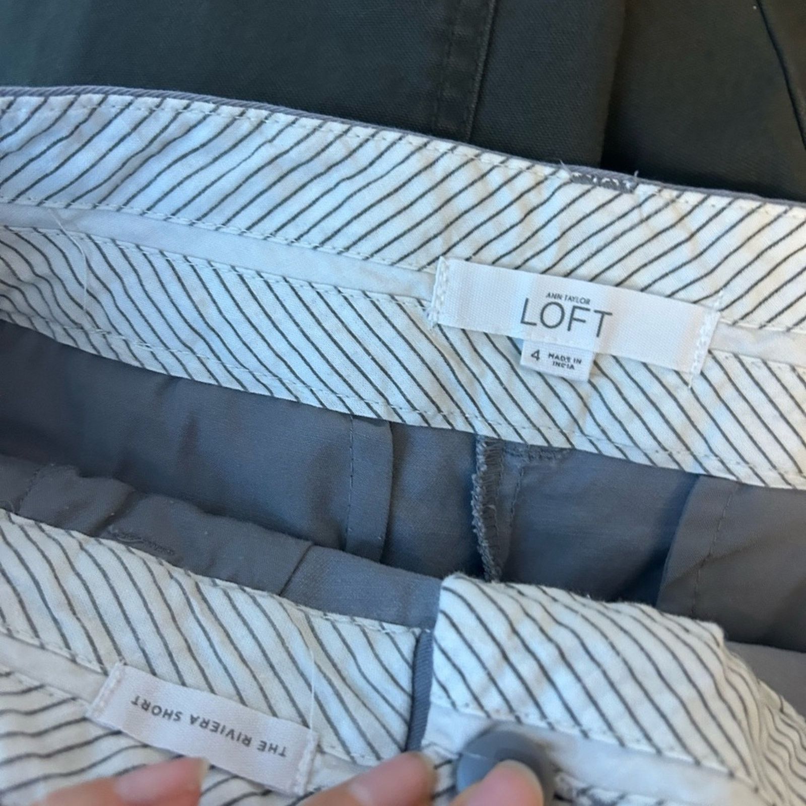 Loft Loft Gray Riviera Chino Shorts Size 27" / US 4 / IT 40 - 3 Thumbnail