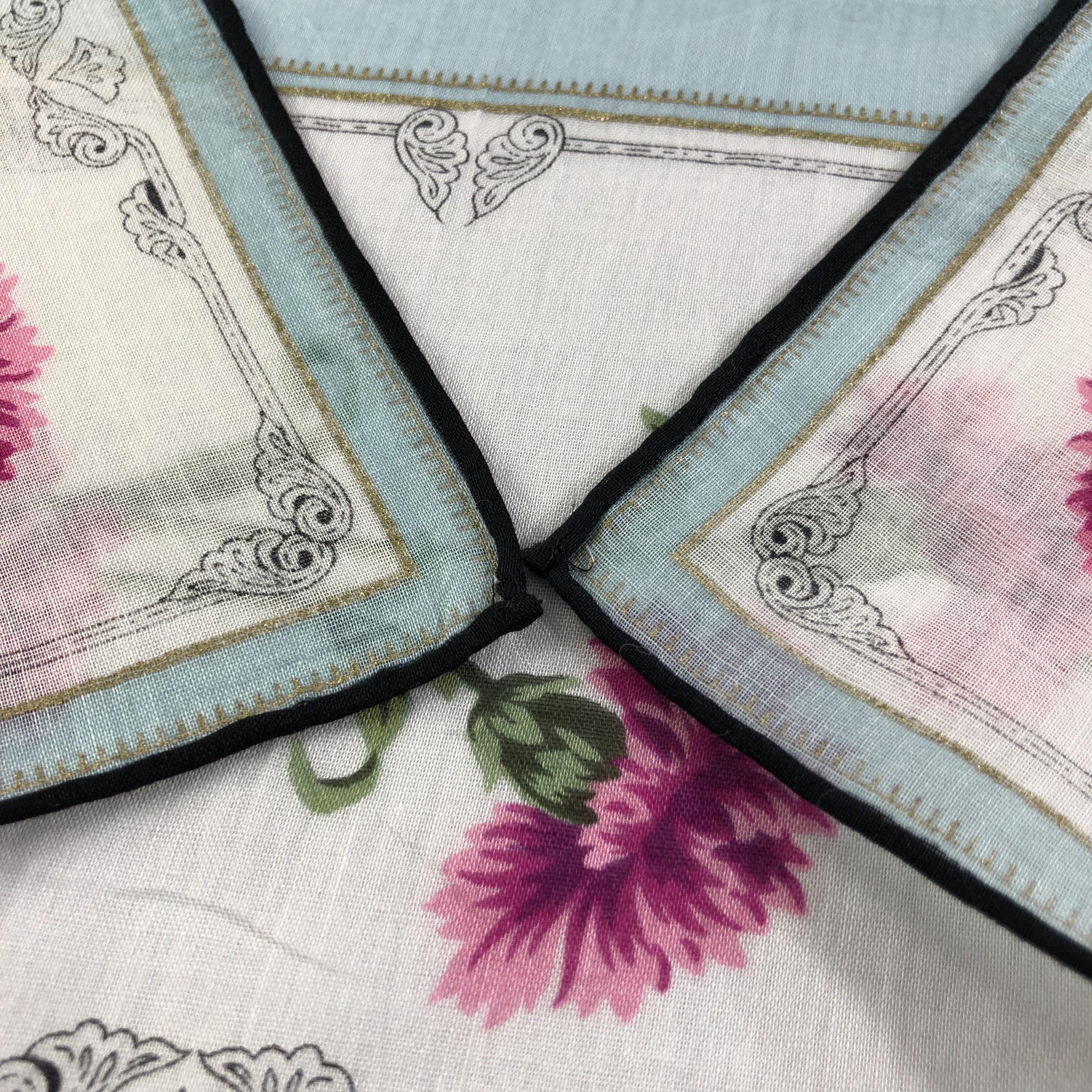Lanvin Lanvin Floral Handkerchief Neckerchief Bandana H1721 Size ONE SIZE - 5 Thumbnail