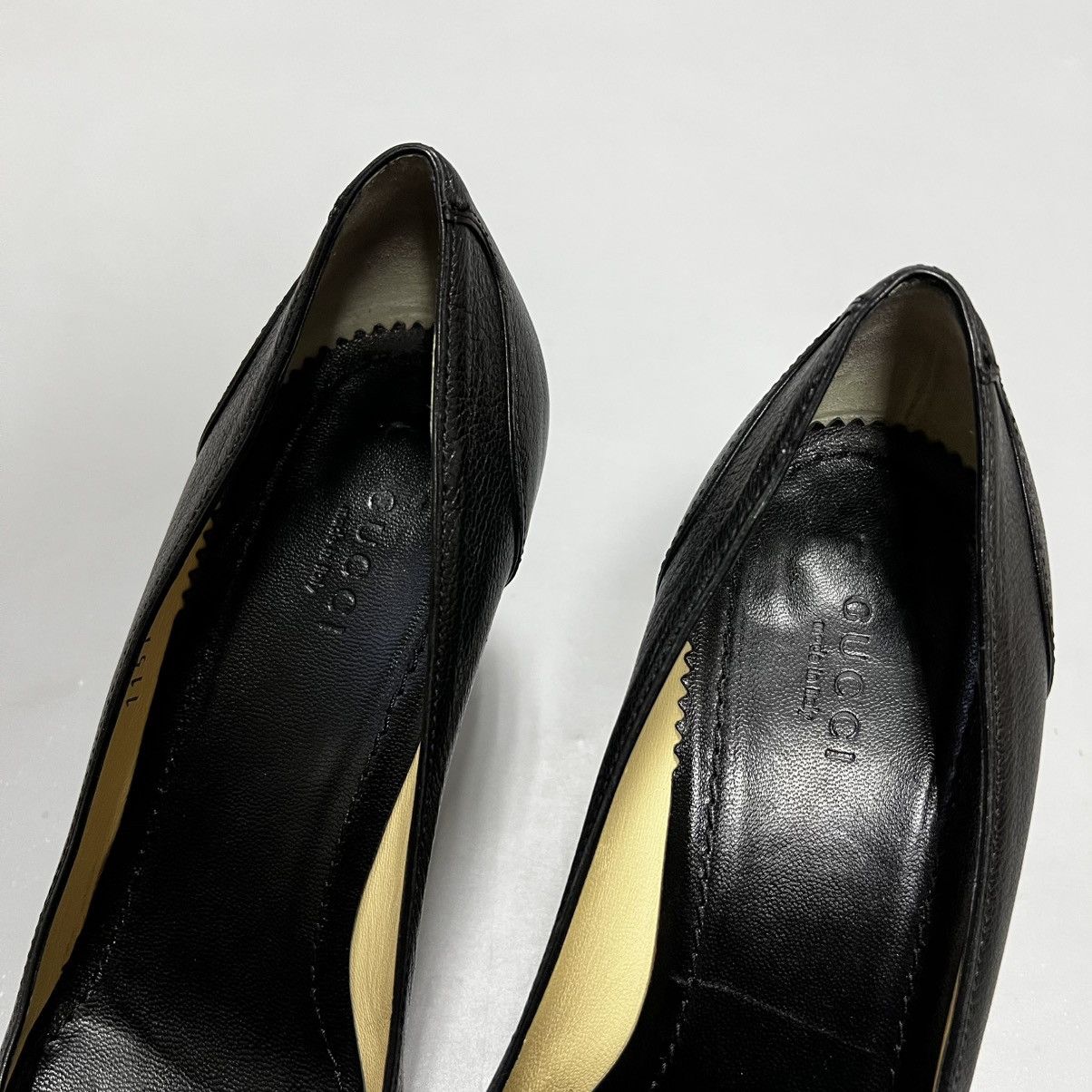 Gucci Gucci Black Pumps Leather Luxury Size US 7.5 / IT 37.5 - 4 Thumbnail