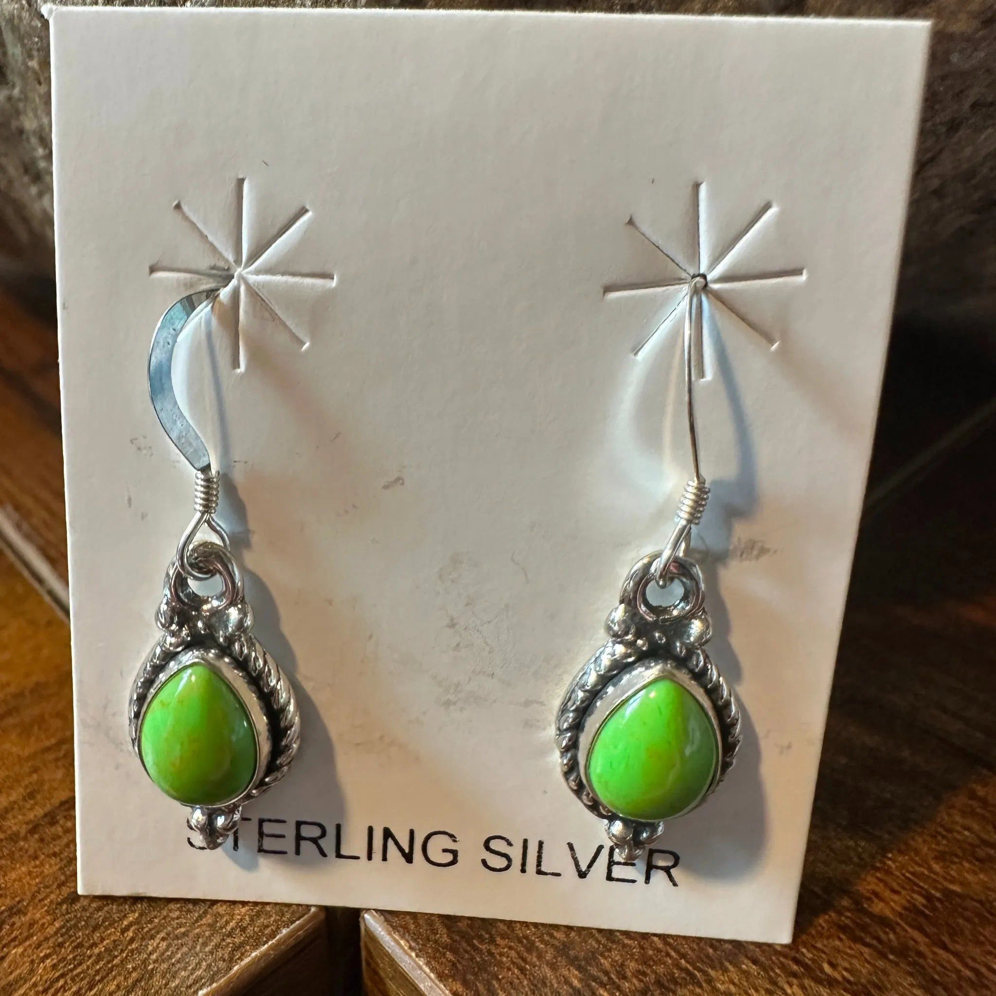 Other ChicTreasures: Sterling Silver & Aventurine Earrings Size ONE SIZE - 1 Thumbnail