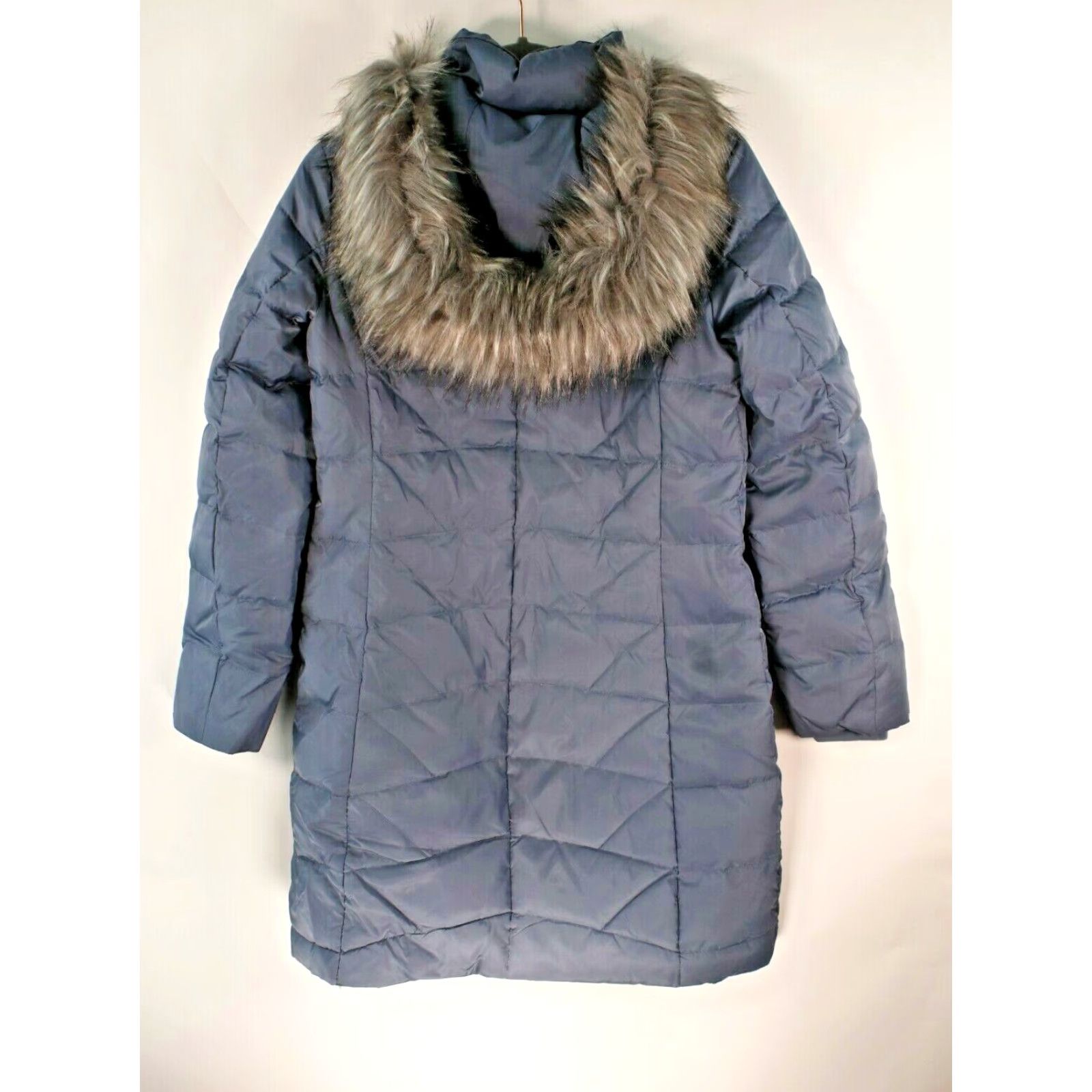 Vintage VINTAGE Marc New York Winter Coat Detachable Fur Hood Steel Blue Women's XS Down Quilted 35" Pillow Collar Grey Trim Zipper Button US A Seller Mens? Size XS / US 0-2 / IT 36-38 - 5 Thumbnail