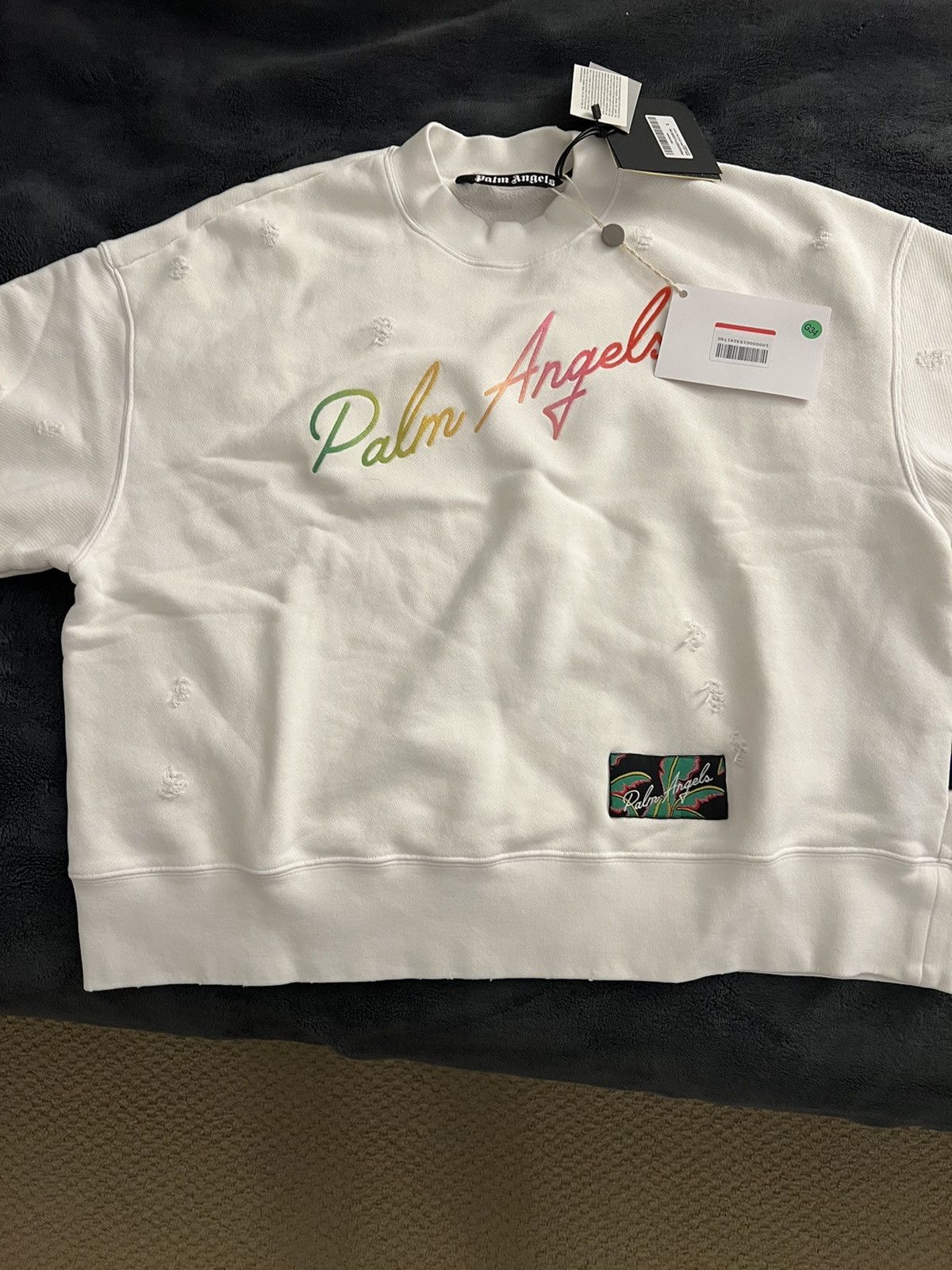 Palm Angels Palm Angels Miami Logo Print Sweatshirt Size US S / EU 44-46 / 1 - 1 Thumbnail