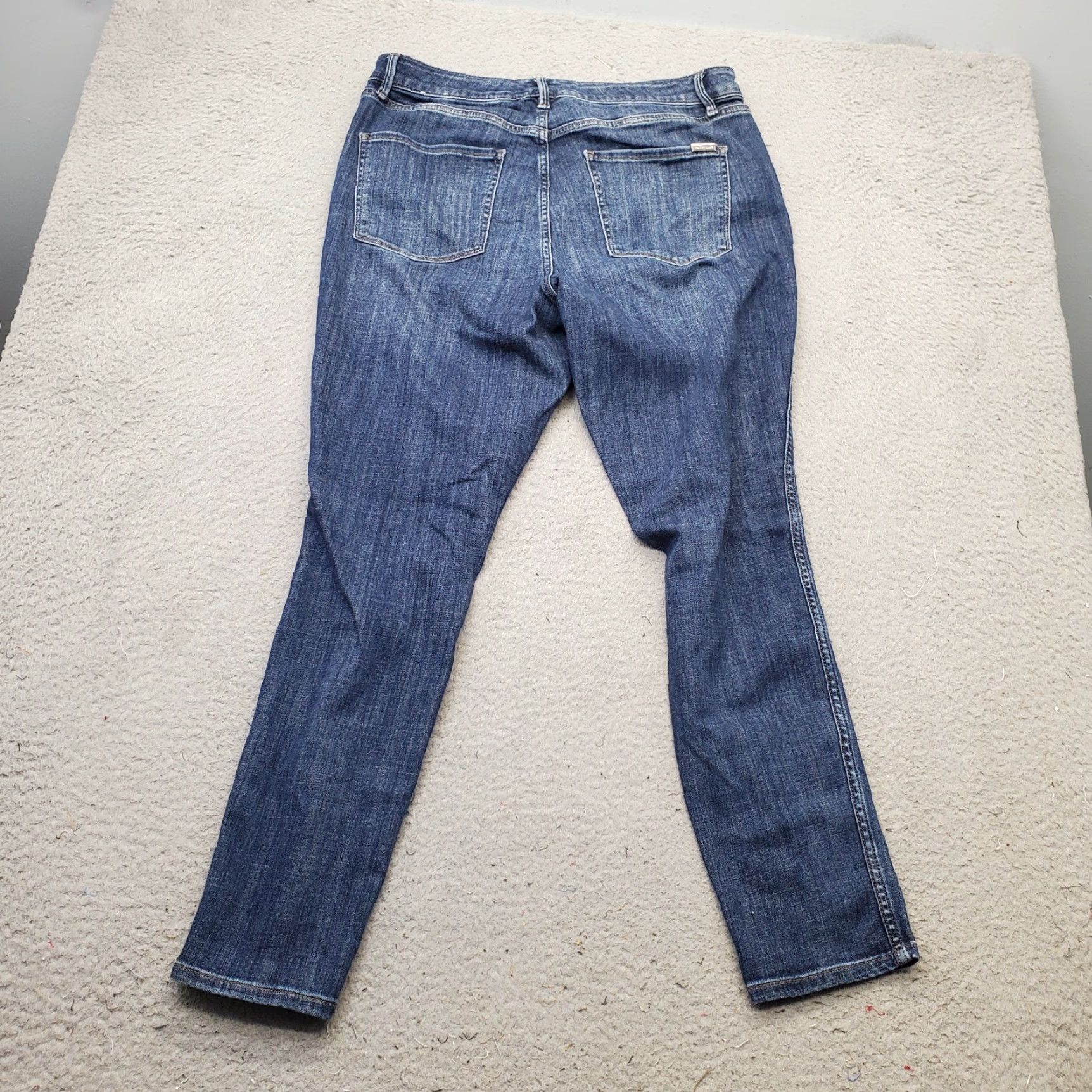 Vintage Womens The Everyday Soft Skinny Jeans Blue 14 High Rise Curvy Easy Care 5-Pocket Denim Pants Size 36" / US 14 / IT 50 - 2 Thumbnail