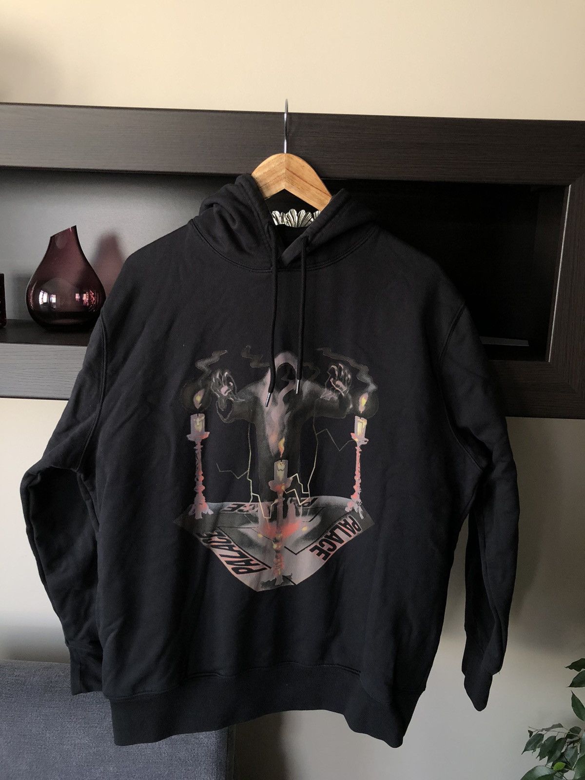 image of Palace Spooked Hood Fw19 in Black, Men's (Size Large)