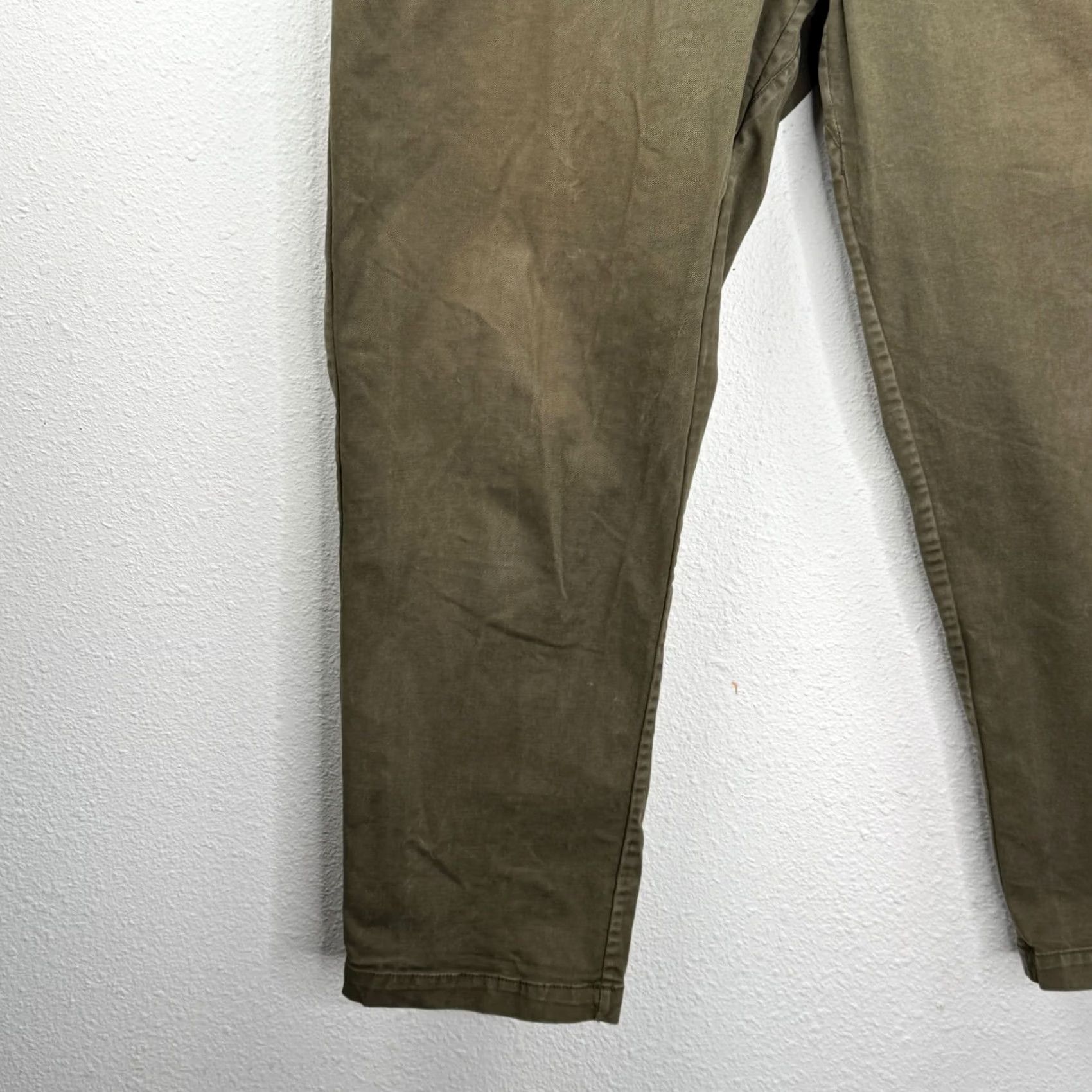 Alex Mill Alex Mill Pants Mens 34 Olive Green Chino Casual Casual Wear Straight Leg 27in Inseam 33w 27l Regular Rise 13in Button Zip Size US 34 / EU 50 - 4 Thumbnail
