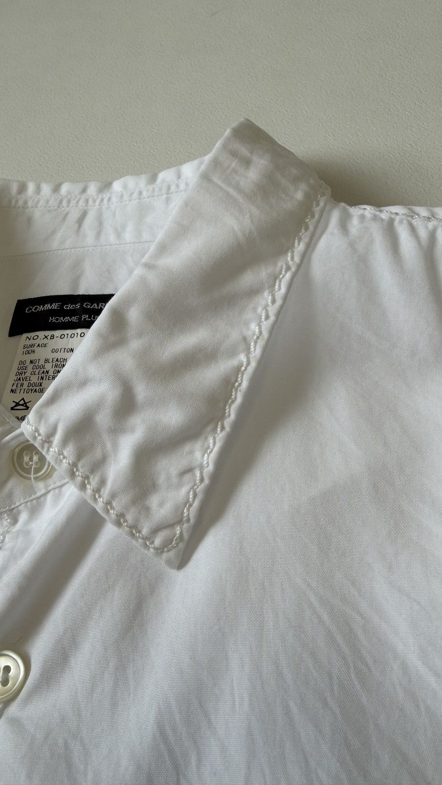 Comme des Garcons S/S 2000 White Crinkle Cotton Shirt Size US M / EU 48-50 / 2 - 9 Thumbnail
