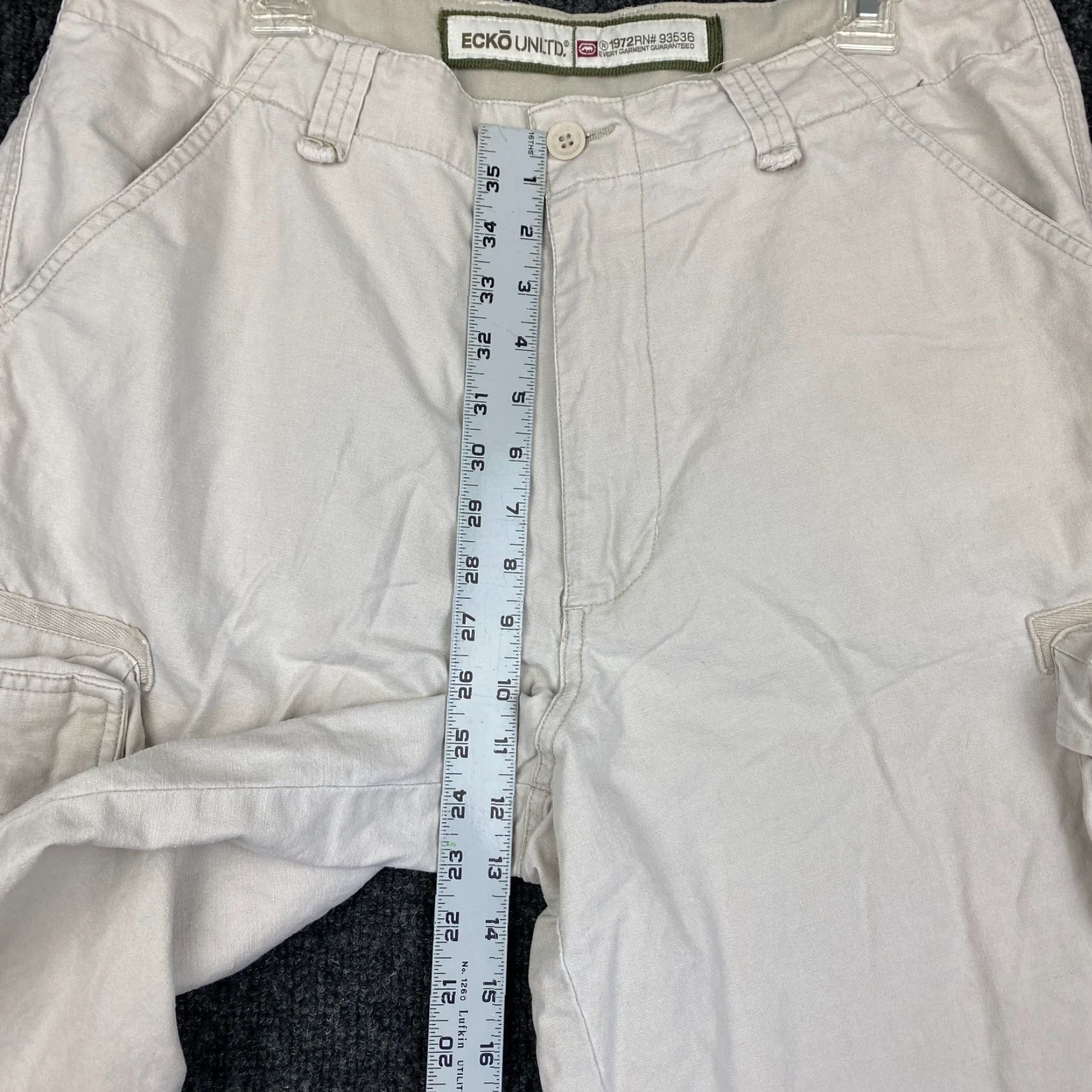 Ecko Unltd. VINTAGE Ecko Unltd. Cargo Shorts Beige 34 Men 34 Inseam 12 in Canvas Cotton Relaxed 90s Grunge Hip Hop Baggy Casual Workwear Size US 34 / EU 50 - 7 Thumbnail