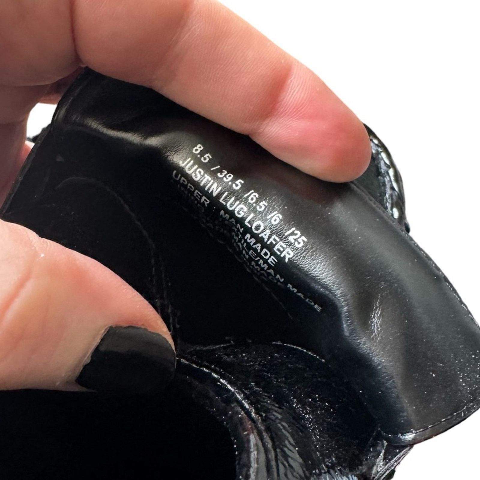 Kenneth Cole Kenneth Cole Women's Black Leather Justin Lug Loafer Pumps Size US 8.5 / IT 38.5 - 6 Thumbnail