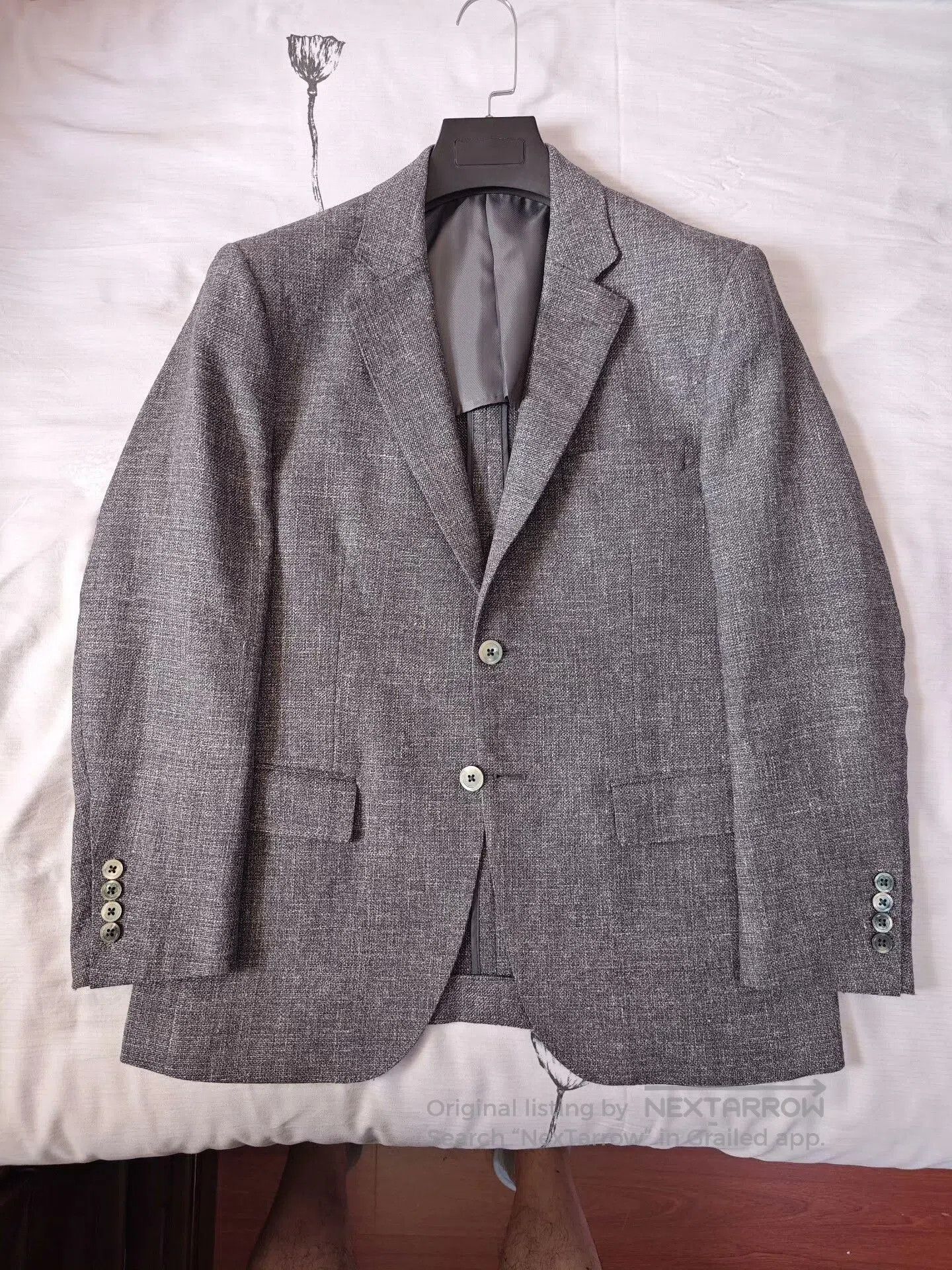 Tonello Italian Gray Wool-Linen Blazer. Size US M / EU 48-50 / 2 - 5 Thumbnail