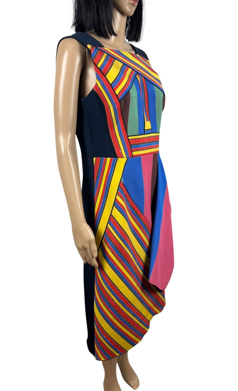 Peter Pilotto Peter Pilotto Patterned Dress Multicolor Polyester Silk 14 Size L / US 10 / IT 46 - 3 Thumbnail
