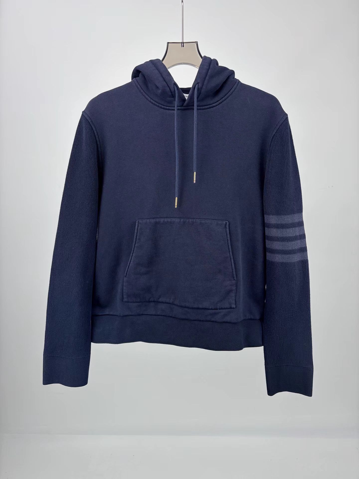 Thom Browne THOM BROWNE 4-Bar Striped Hooded Sweatshirt Size US L / EU 52-54 / 3 - 1 Thumbnail