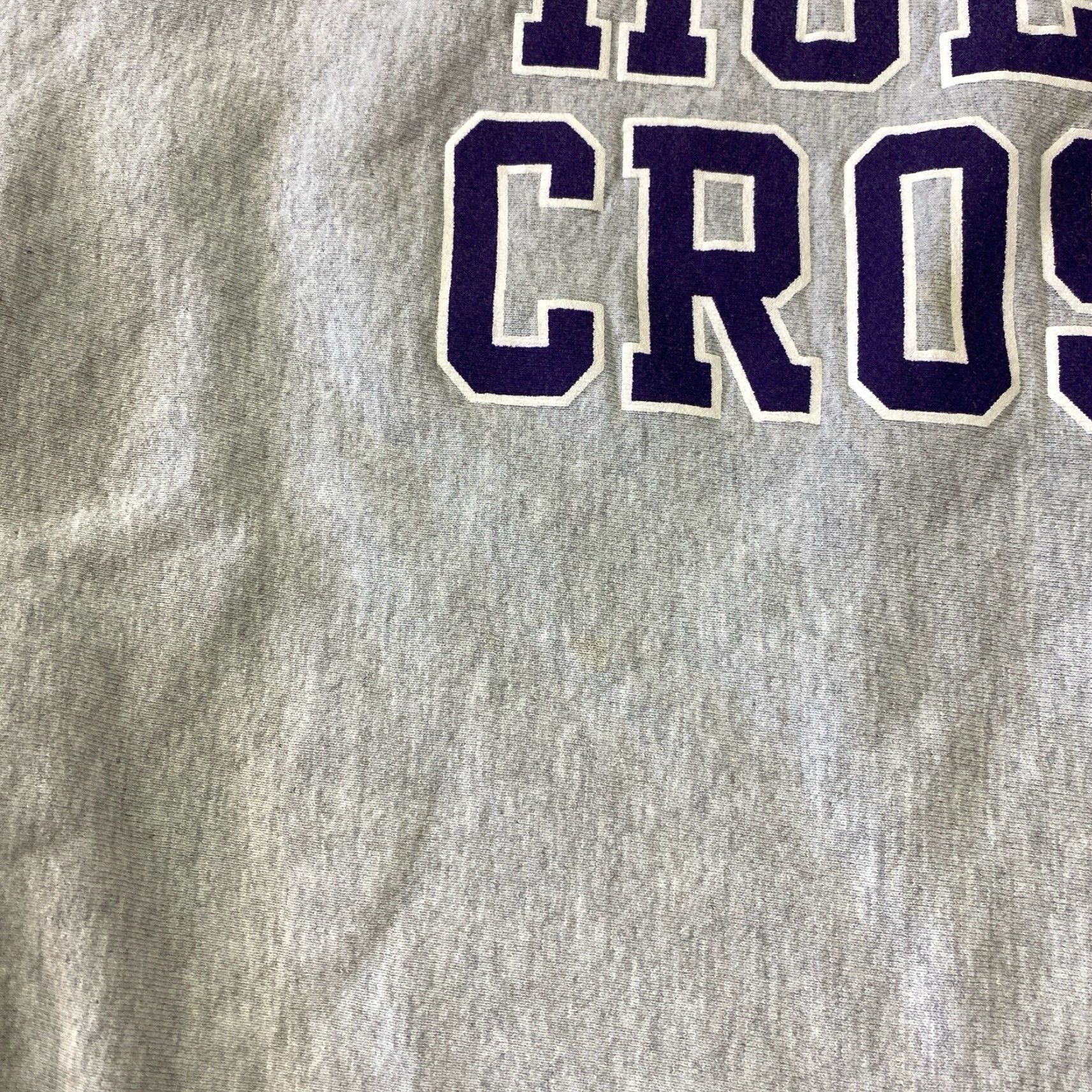 Vintage VINTAGE The Cotton Exchange Champion Reverse Weave Sweatshirt Gray XL Crew Neck Long Sleeve University 90s Holy Cross Men Sag (Wait: that's wrong) Size US XL / EU 56 / 4 - 2 Thumbnail