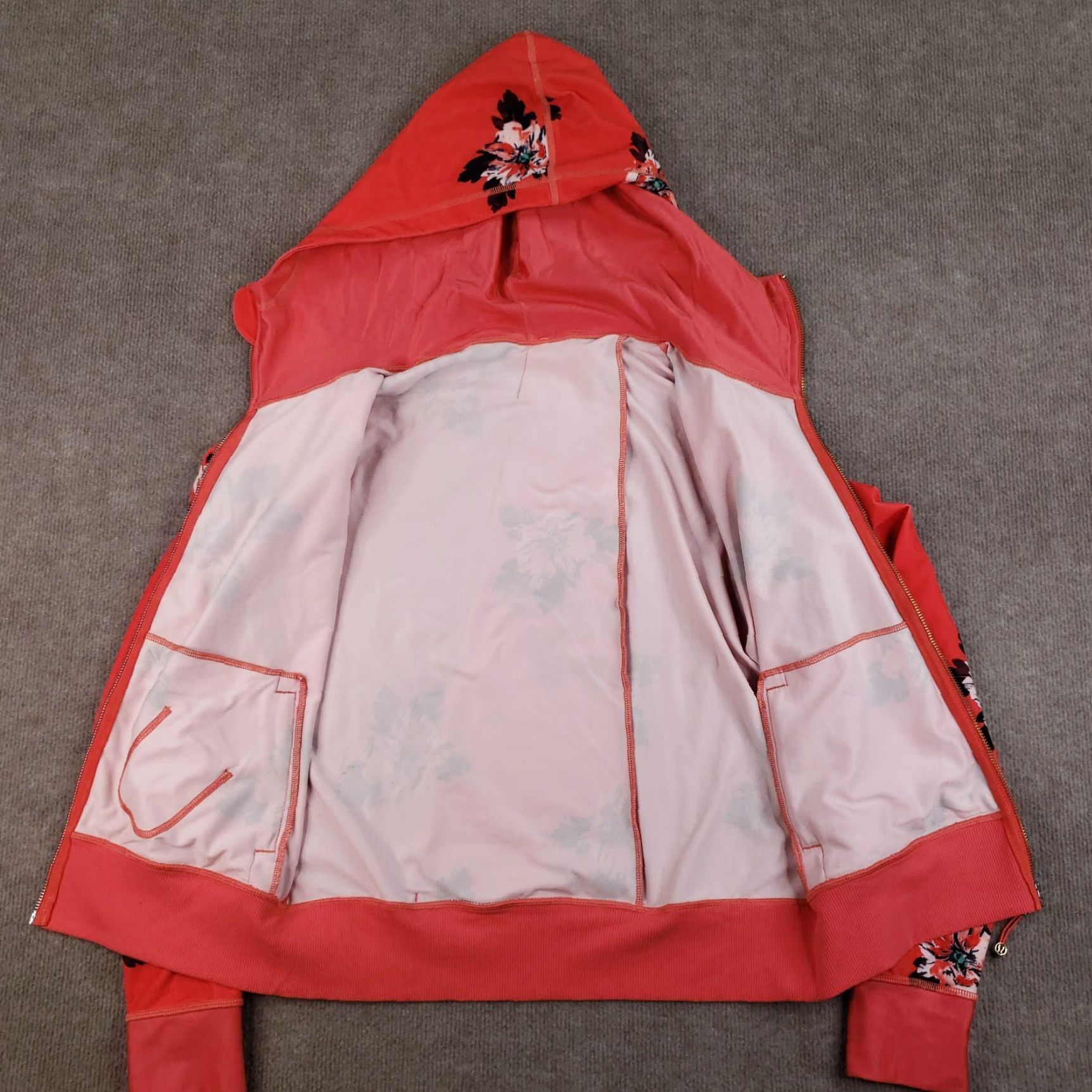 Lululemon Lululemon Jacket Womens Size 8 Orange Red Full Zip Floral Namaskar Atomic Flower Size M / US 6-8 / IT 42-44 - 7 Thumbnail