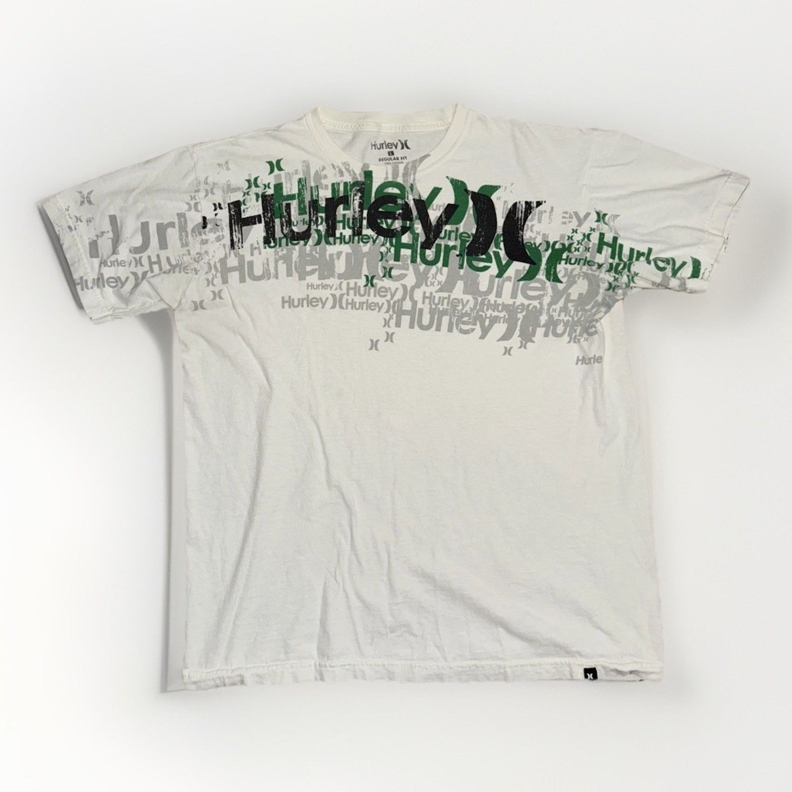 Vintage Y2K 00s Gino Green Global Streetwear Logo Tee Size L/XL 