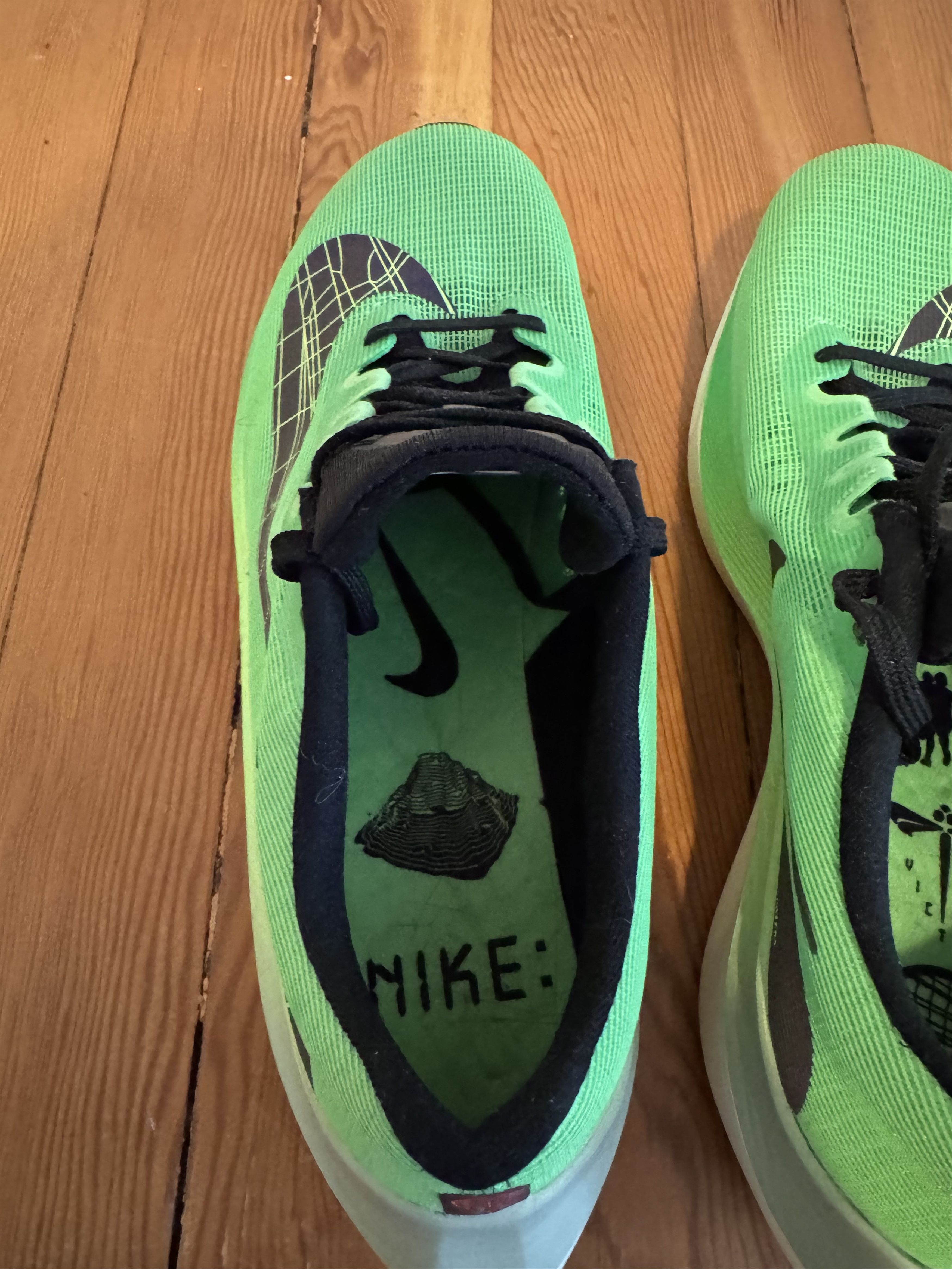 Nike NEW Nike Zoom Fly 5 Running Black Green Ekiden Size US 12.5 / EU 45-46 - 5 Thumbnail