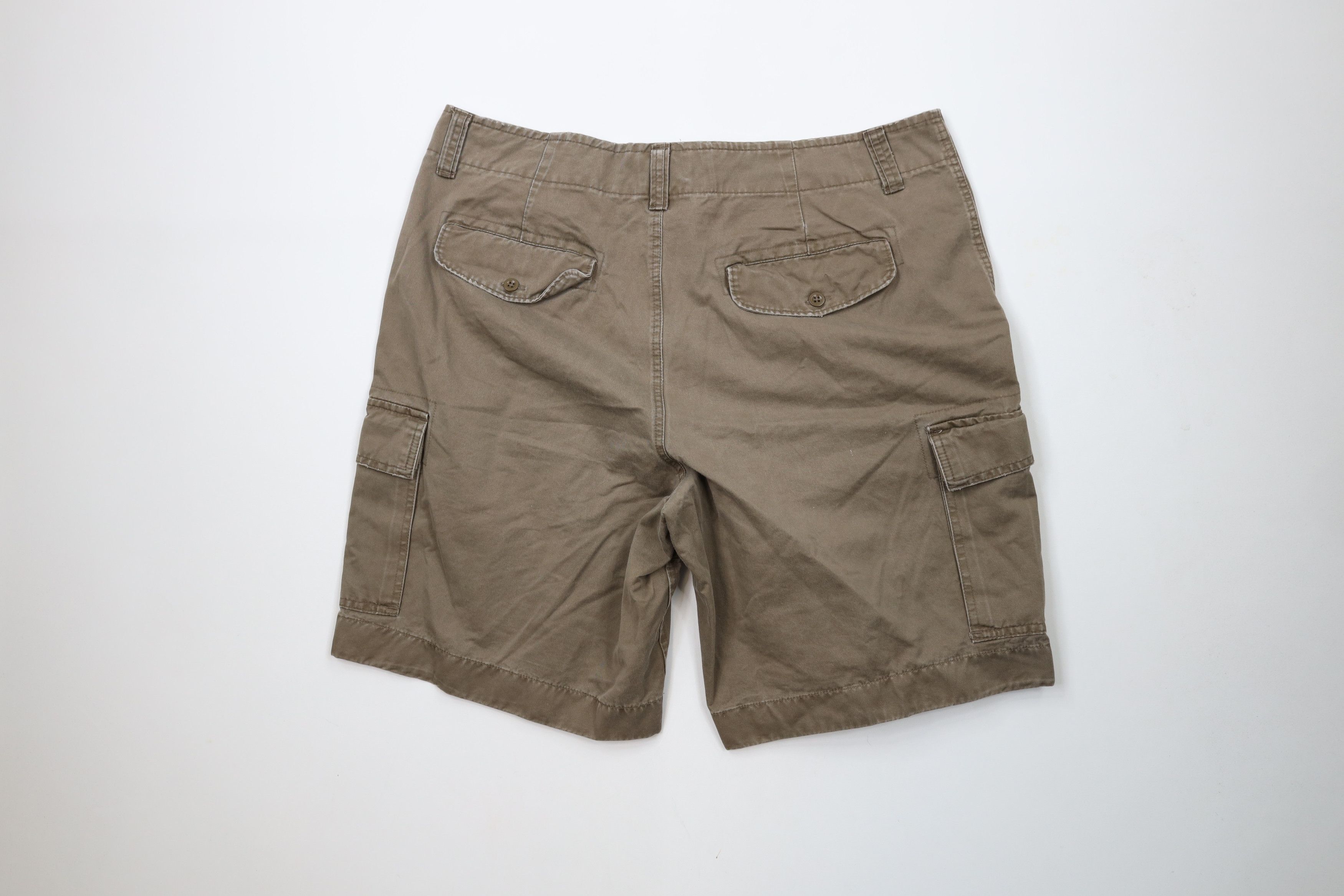 Gap × Vintage Vintage 90s Y2K Gap Relaxed Fit Cargo Shorts Brown Cotton Size US 38 / EU 54 - 9 Thumbnail