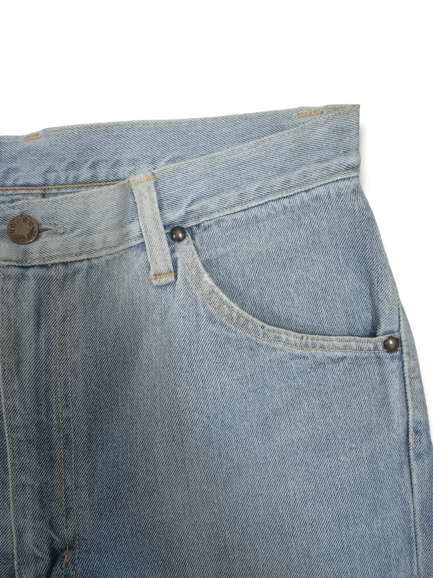 Edwin × Japanese Brand Vintage Edwin Light Wash Ripped Style Baggy Jeans 31x24 Size US 31 - 7 Thumbnail