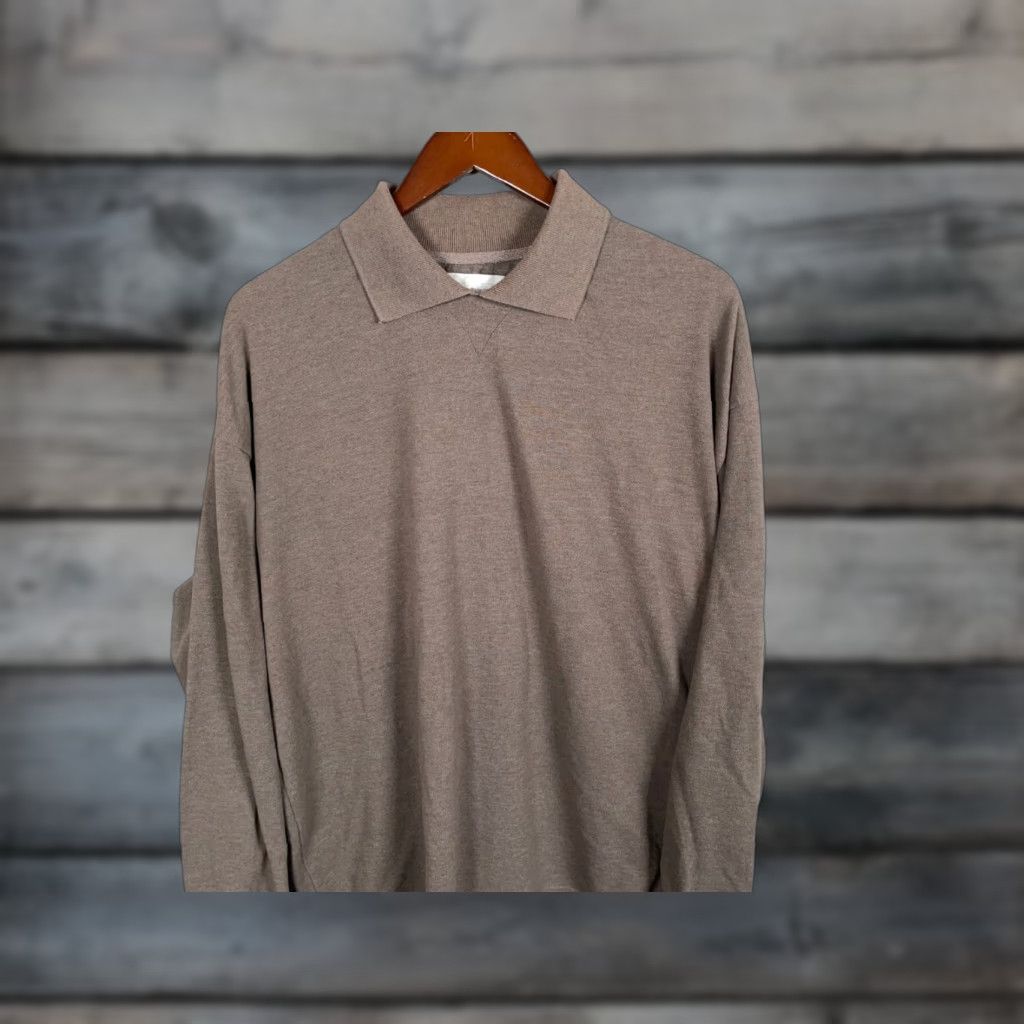 Urban Outfitters Urban Outfitters Standard Cloth Long Sleeve Polo Shirt Adult Medium Brown Mens Size US M / EU 48-50 / 2 - 1 Thumbnail