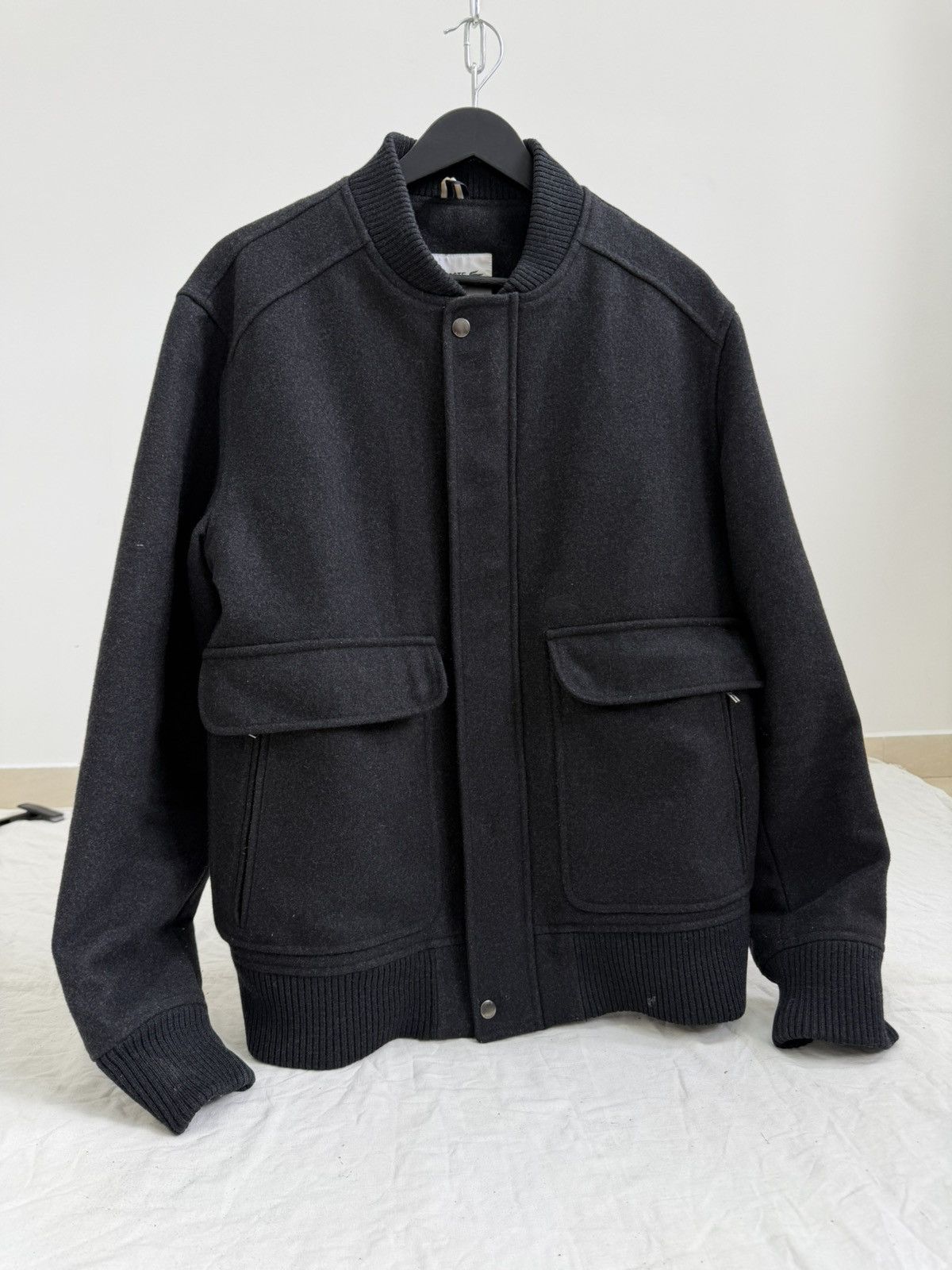 Lacoste Vintage Lacoste Cargo Multi-Zip Wool Jacket Luxury Size US XL / EU 56 / 4 - 5 Thumbnail