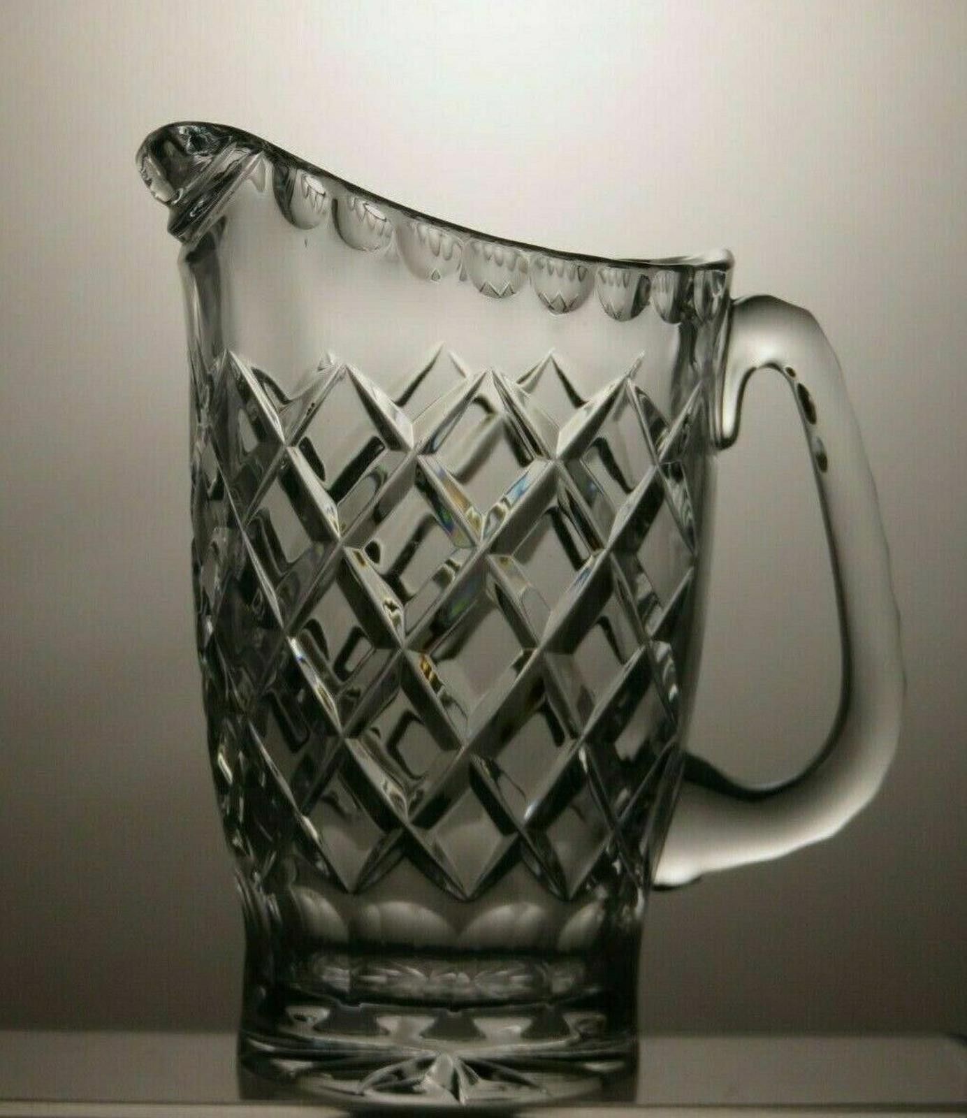 The Unbranded Brand Lead Crystal Cut Glass Water Jug 7 1/8" Size ONE SIZE - 2 Thumbnail