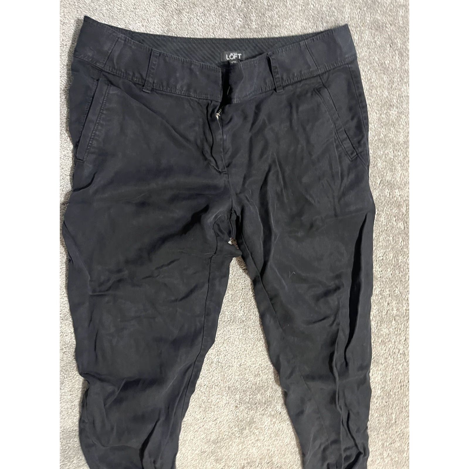 Loft Loft Women's Pants 4 Black Lyocell Dress Pants Career Minimalist Bottoms Size 27" / US 4 / IT 40 - 2 Thumbnail