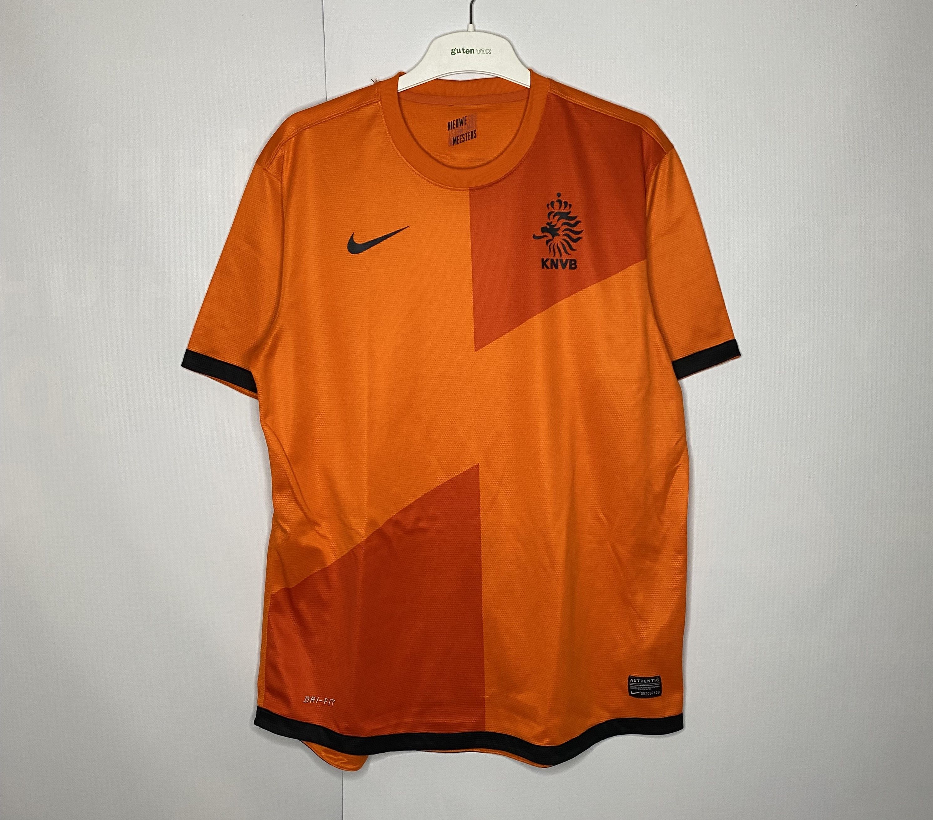Nike NETHERLANDS TEAM 2012 2014 HOME FOOTBALL SHIRT SOCCER JERSEY Size US L / EU 52-54 / 3 - 1 Thumbnail