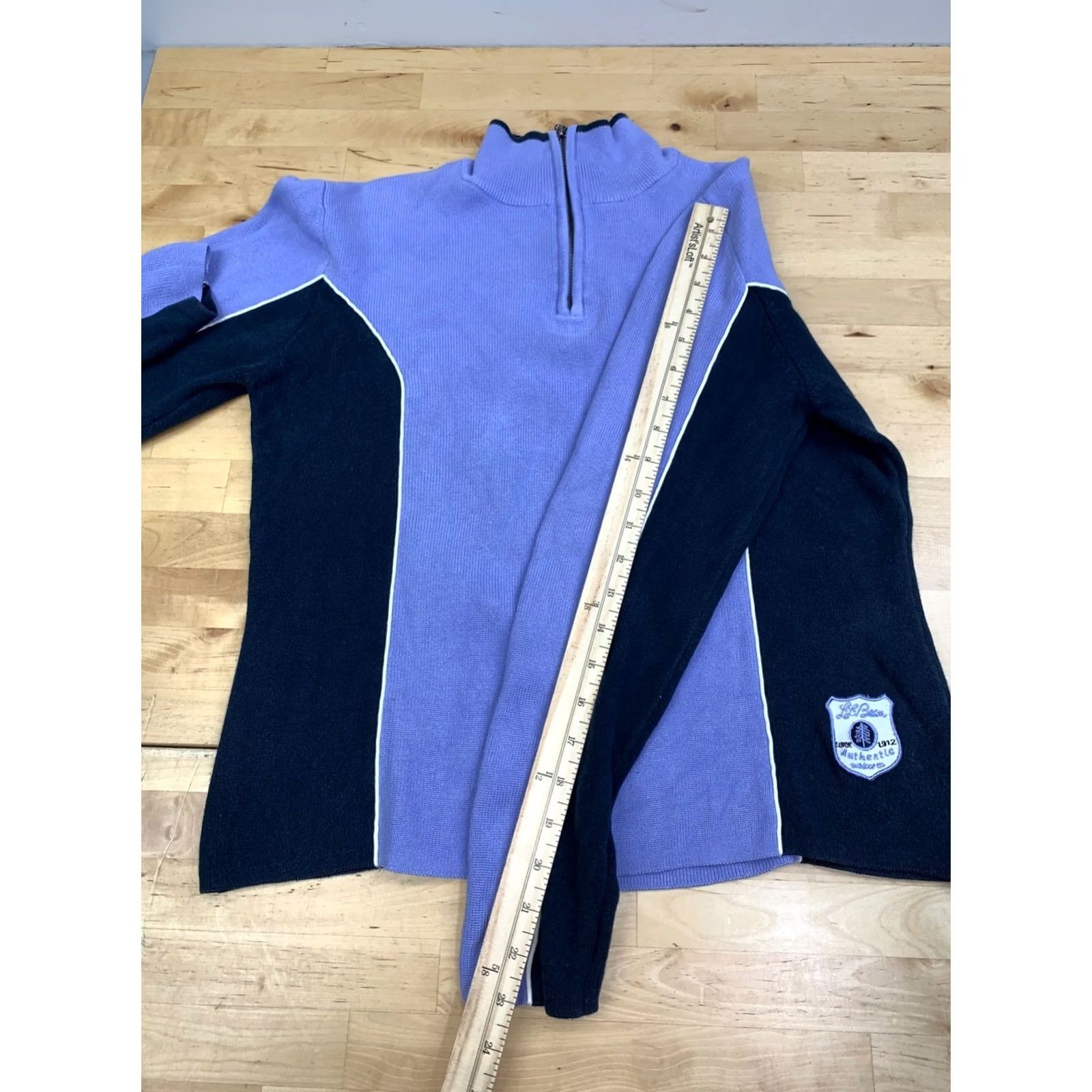 Vintage VINTAGE LL Bean Women L Purple 1/4 Zip Fleece Casual Outdoor Pullover Sweatshirt Size L / US 10 / IT 46 - 7 Thumbnail