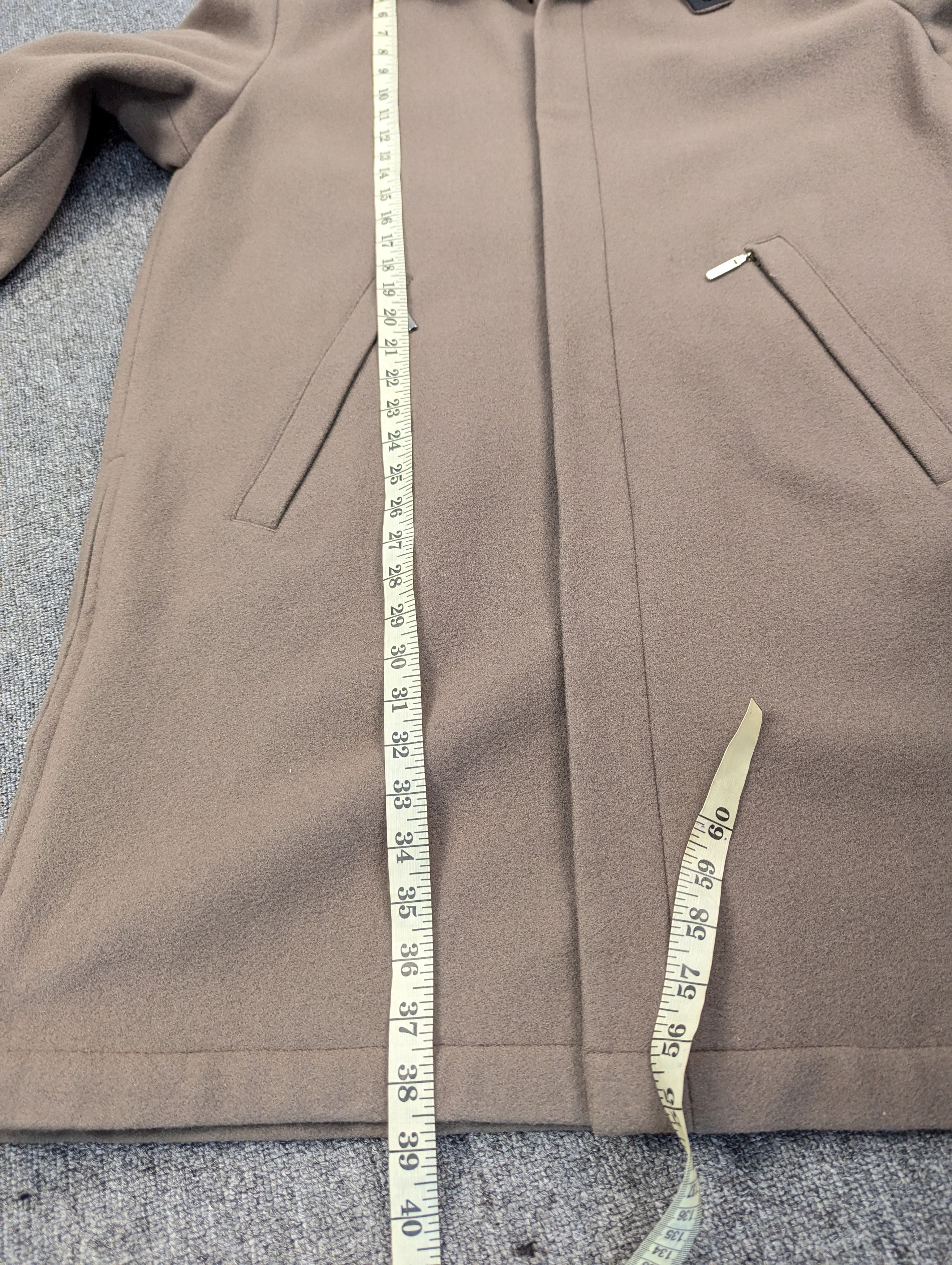 Vintage Ambrosiano Milano Wool Zipper Long Coat Jacket