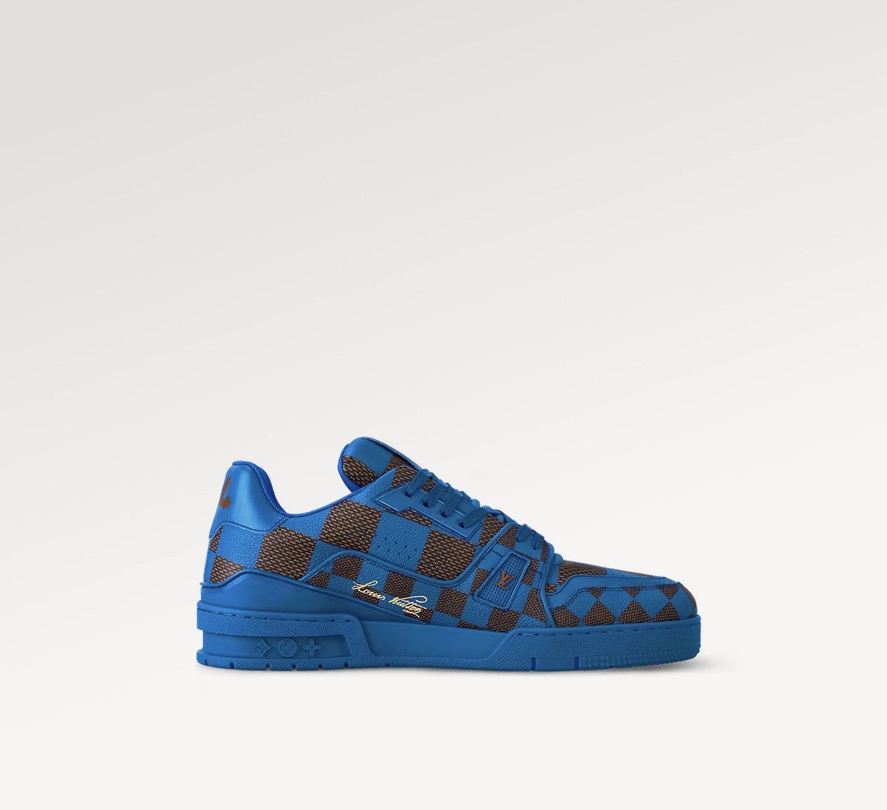 image of Louis Vuitton Lv Trainers Shoes in Blue, Men's (Size 10)