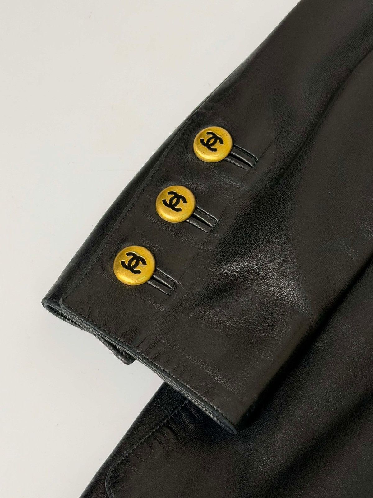 Chanel Chanel Black Lambskin Leather Jacket F/W 1992/93 Collection Size M / US 6-8 / IT 42-44 - 7 Thumbnail
