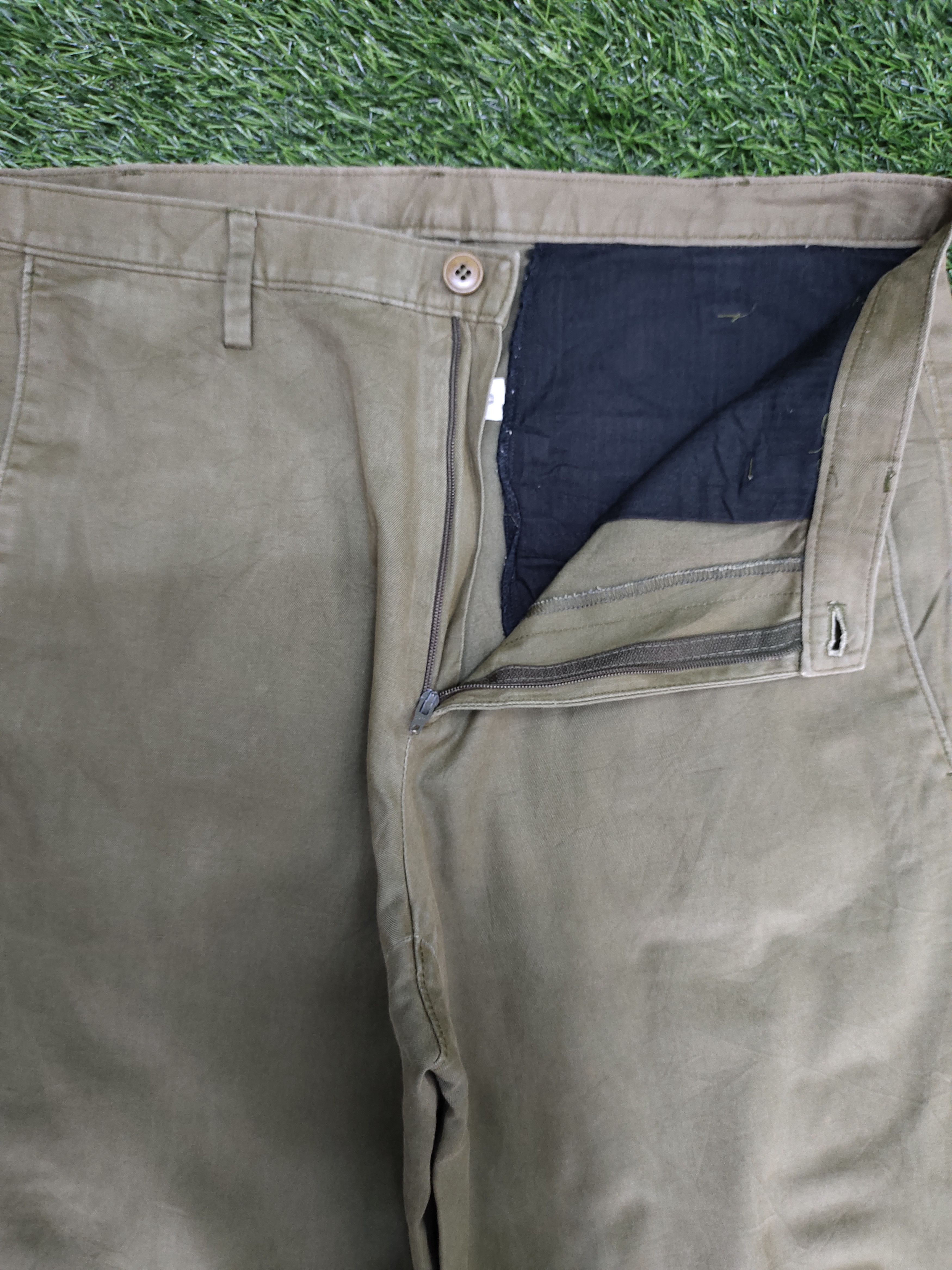Miu Miu Miu Miu Olive Green Faded Trouser Pants Size US 30 / EU 46 - 16 Thumbnail