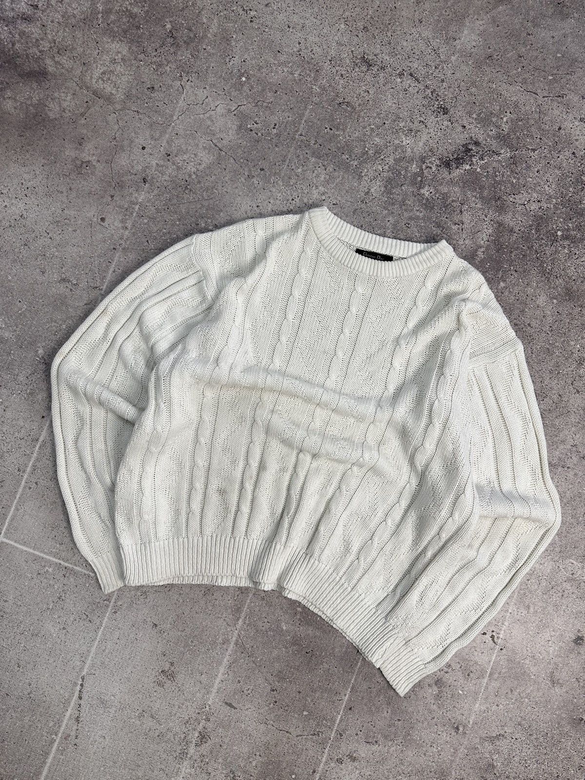 Christian Dior Monsieur × Vintage Vintage sweater Christian Dior knit stripped distressed fade Size US L / EU 52-54 / 3 - 6 Thumbnail