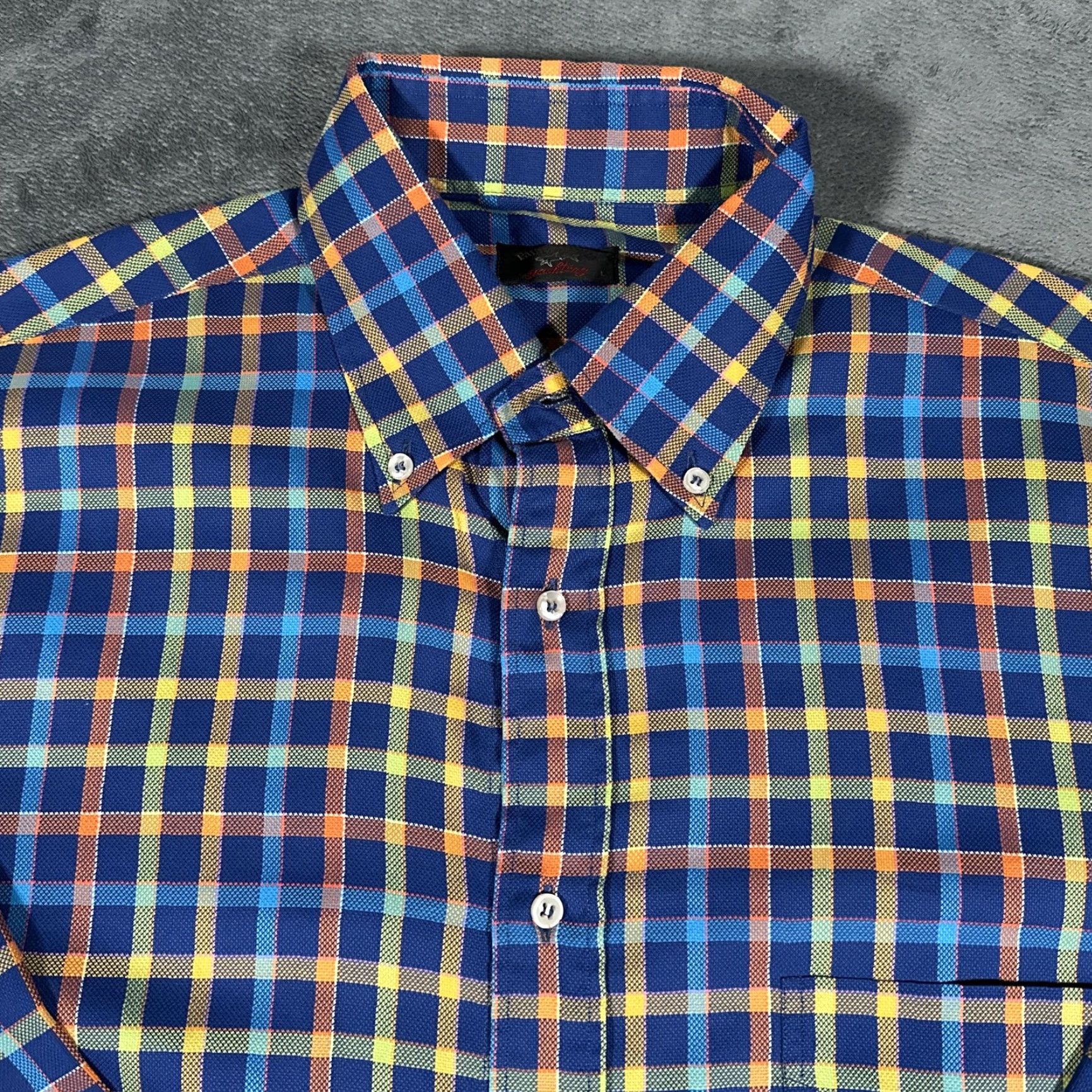 Paul & Shark Paul & Shark Yachting Shirt Mens XL Blue Multicolor Plaid Button Down Cotton Size US L / EU 52-54 / 3 - 2 Thumbnail