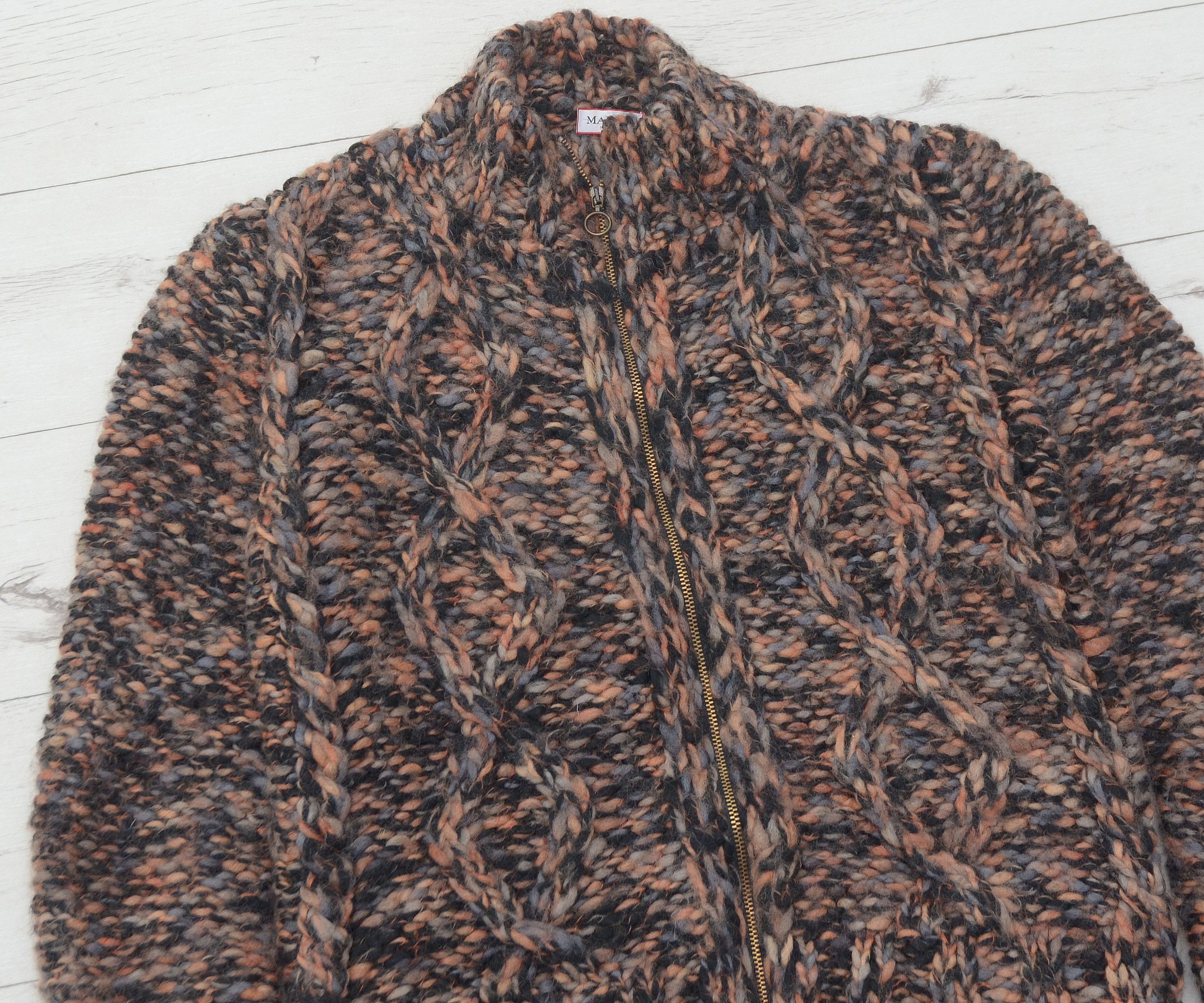 Japanese Brand × MAX&Co. × Vintage Vintage MAX & Co Classic Wool Full Zip Sweater Knit Y2K Size L / US 10 / IT 46 - 2 Thumbnail