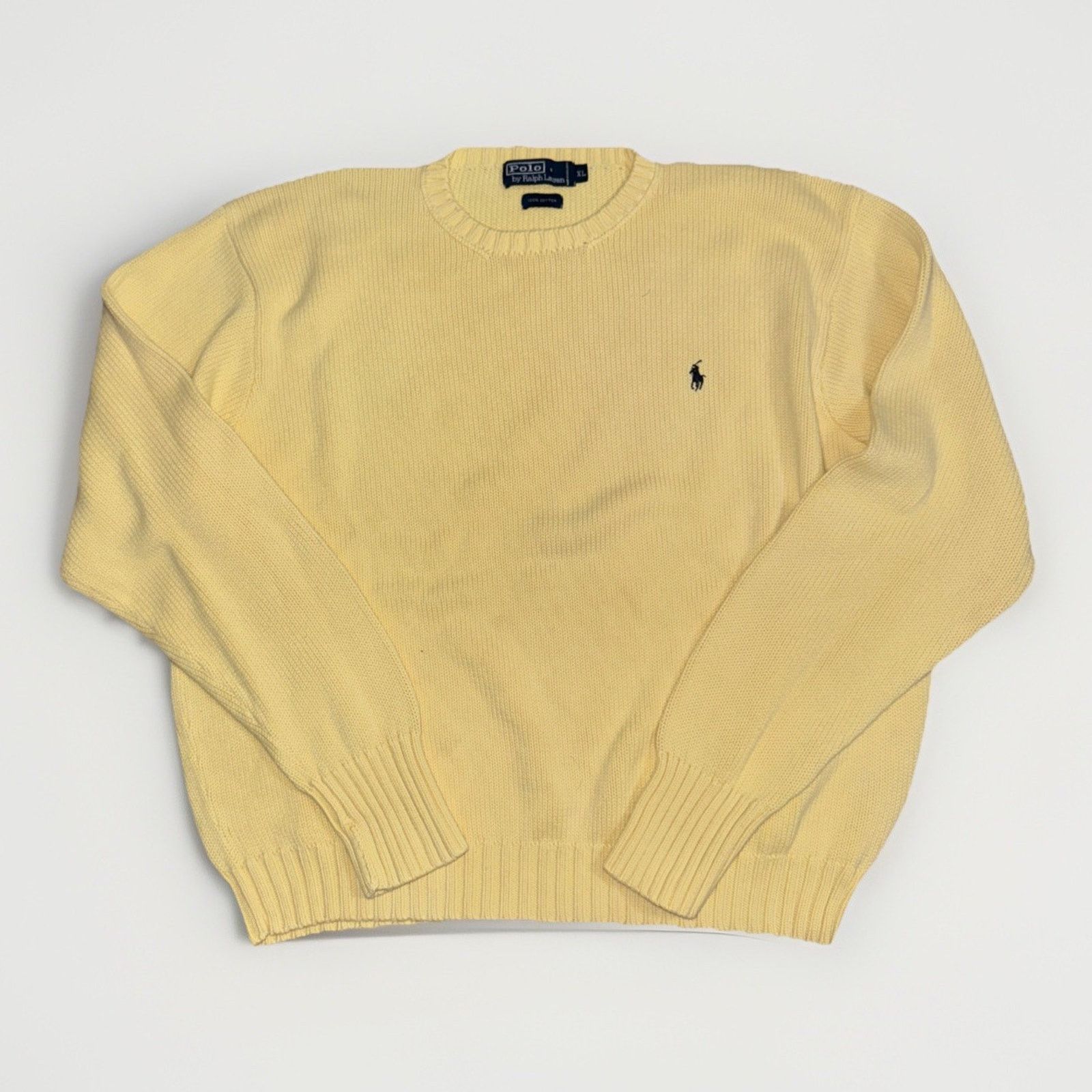 Ralph Lauren × Vintage Polo Ralph Lauren Knit Sweater XL Yellow Pullover Crewneck Size US XL / EU 56 / 4 - 1 Thumbnail